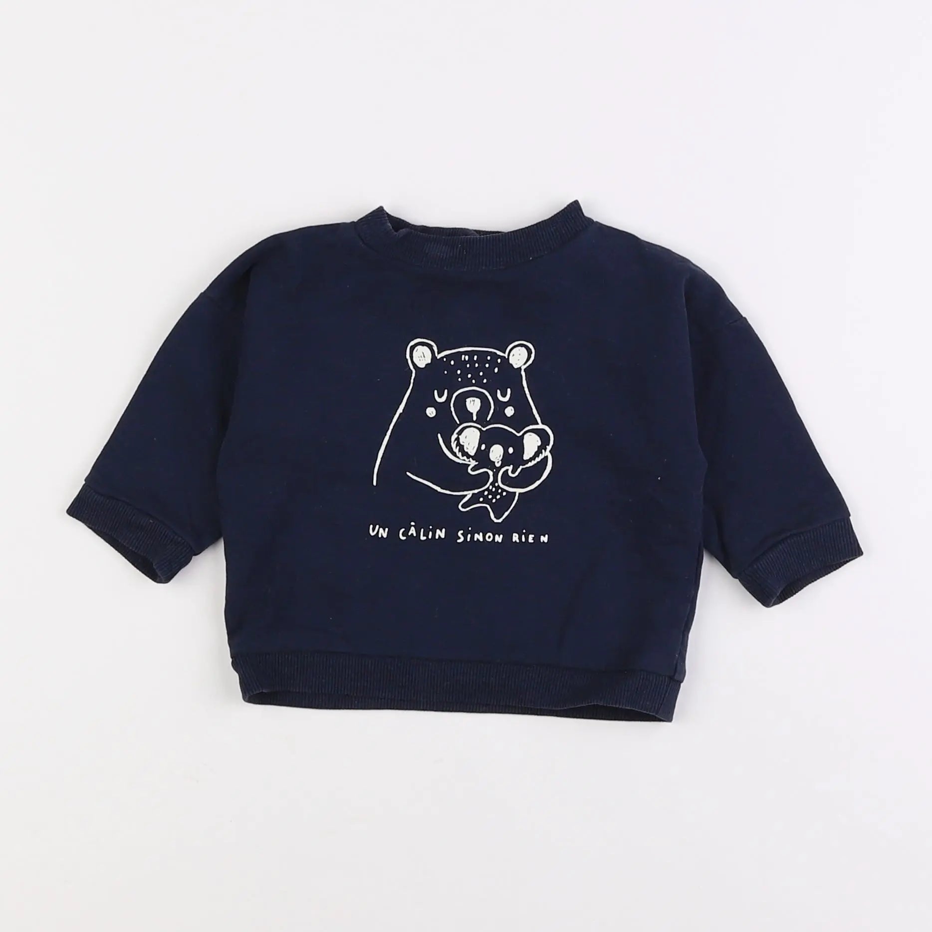 Vertbaudet - sweat bleu - 6 mois