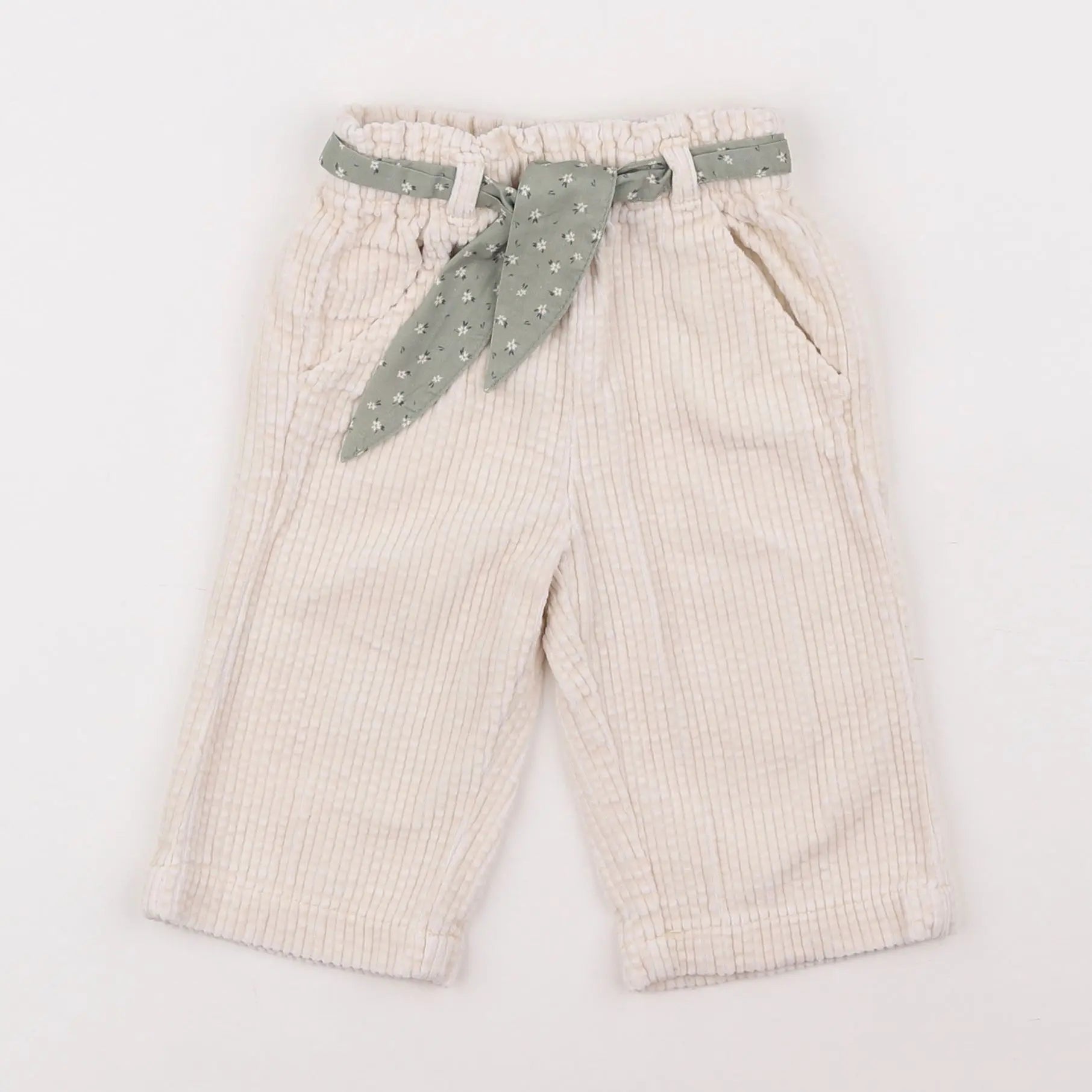 Vertbaudet - pantalon beige - 6 mois