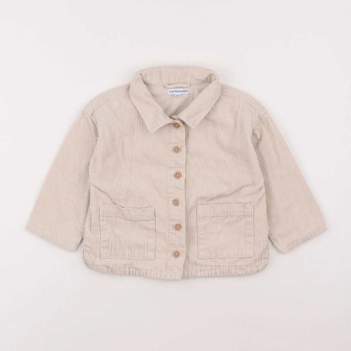 Vertbaudet - chemise beige - 2 ans