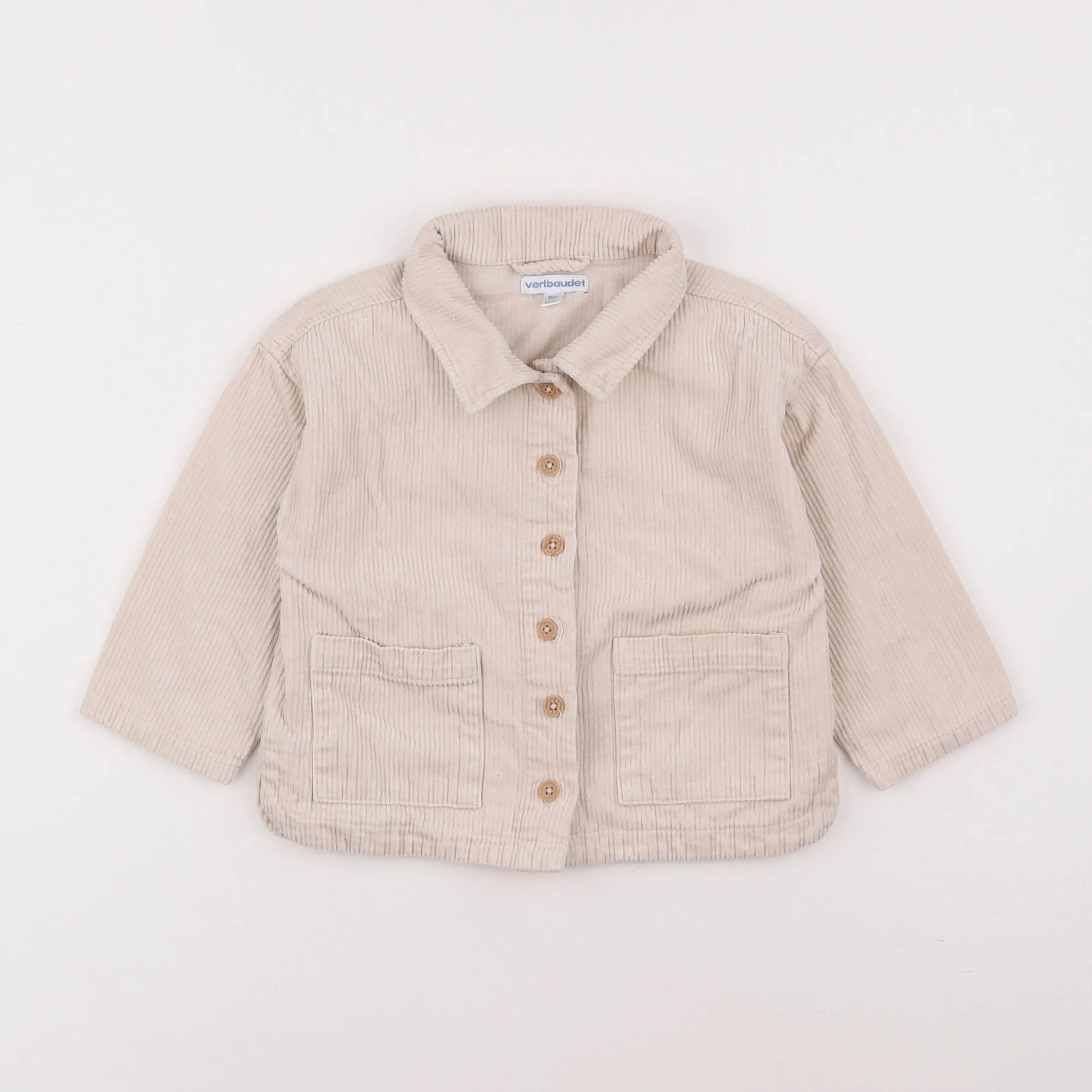 Vertbaudet - chemise beige - 2 ans