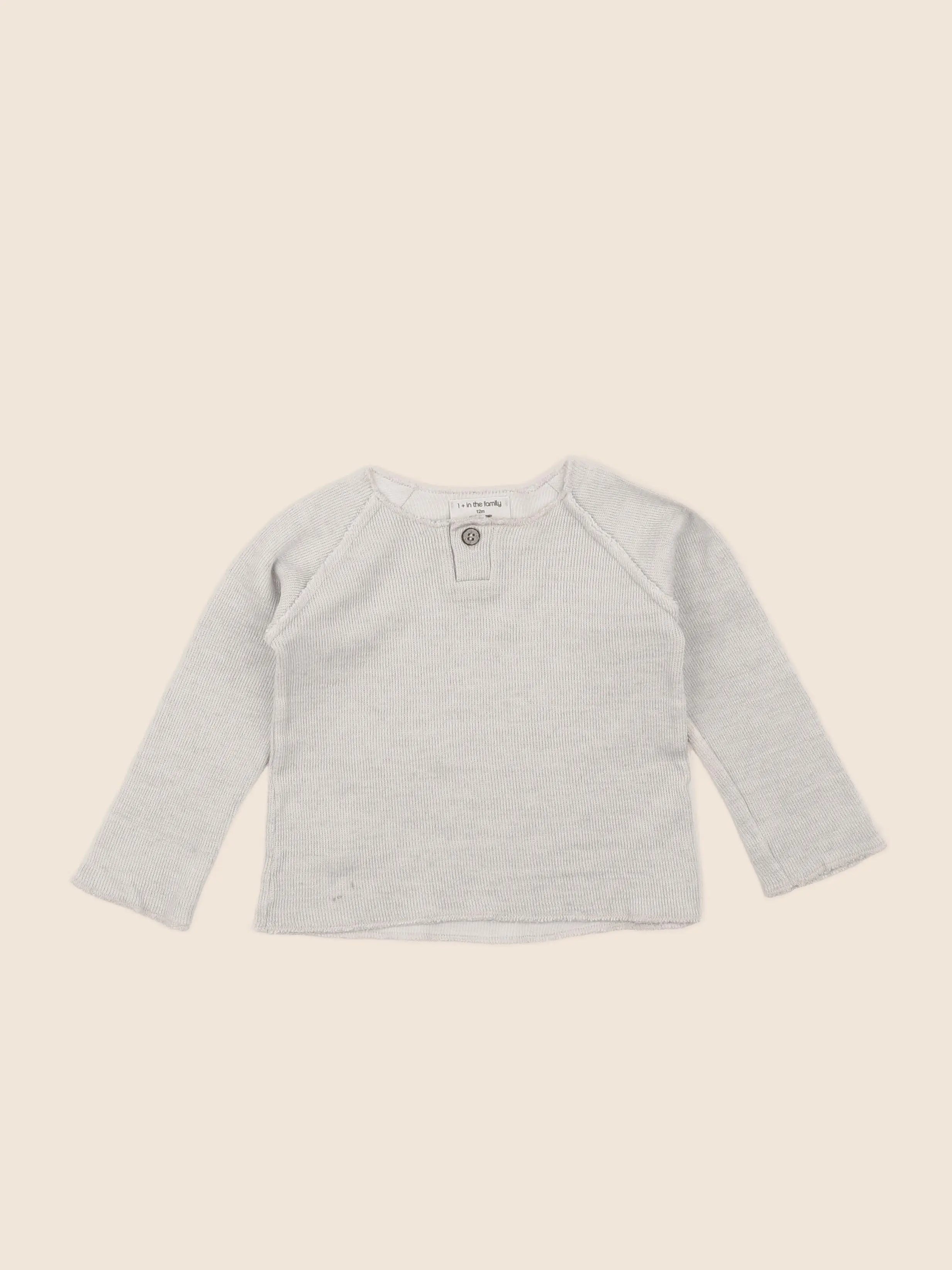 1+ In the family - tee-shirt beige - 12 mois