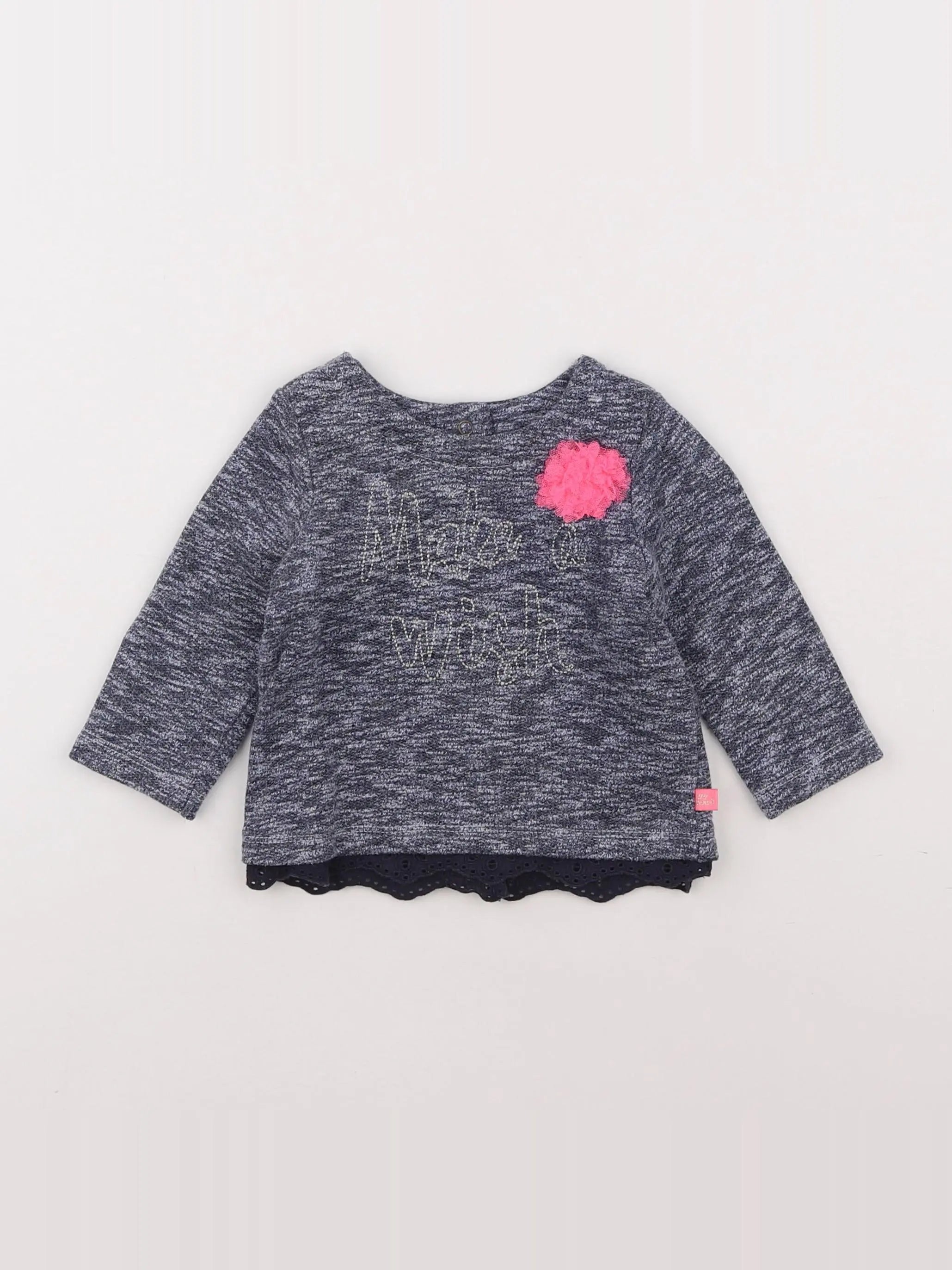 IKKS - sweat gris - 6 mois