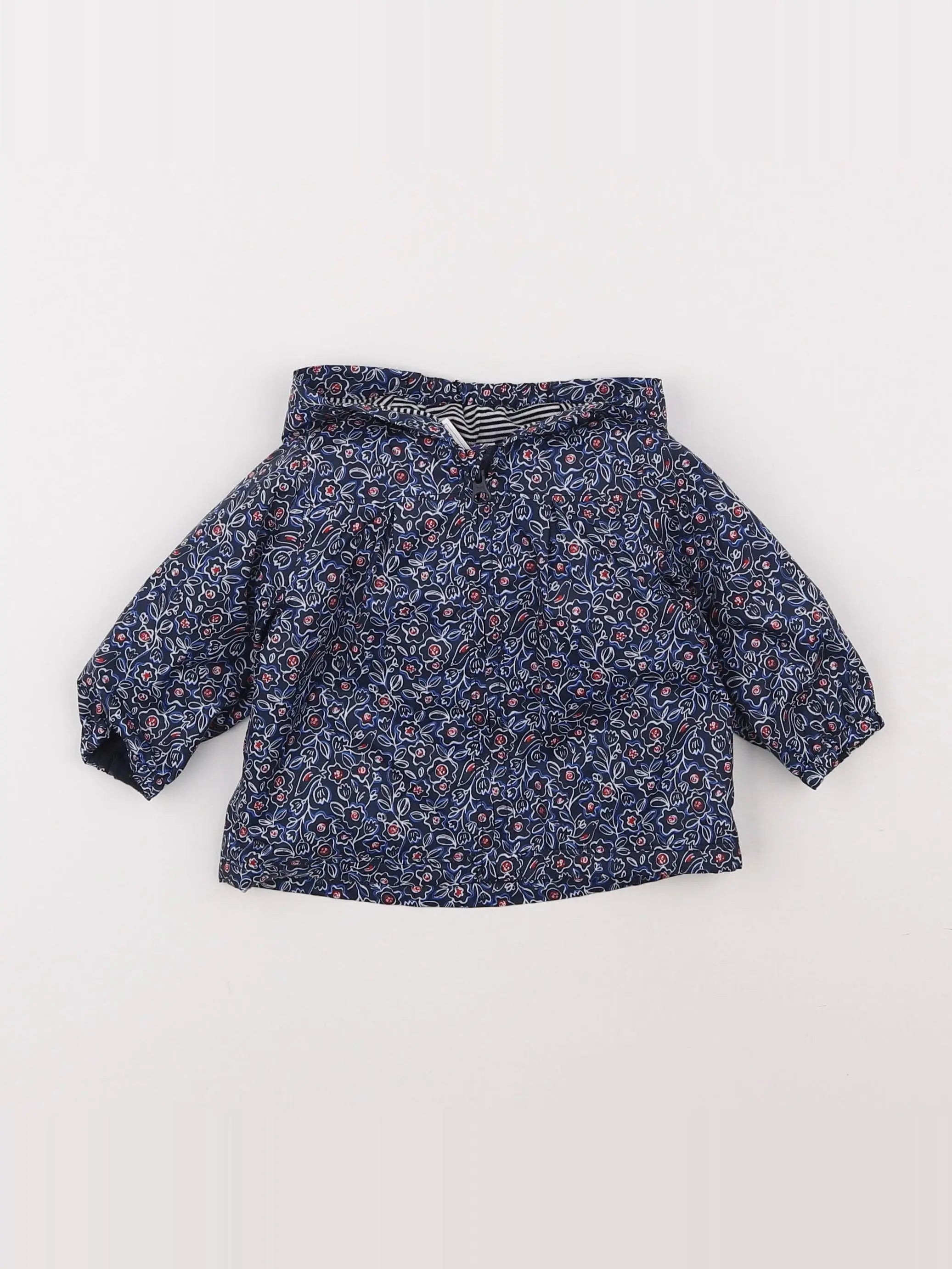 Petit Bateau - coupe-vent bleu - 3 mois