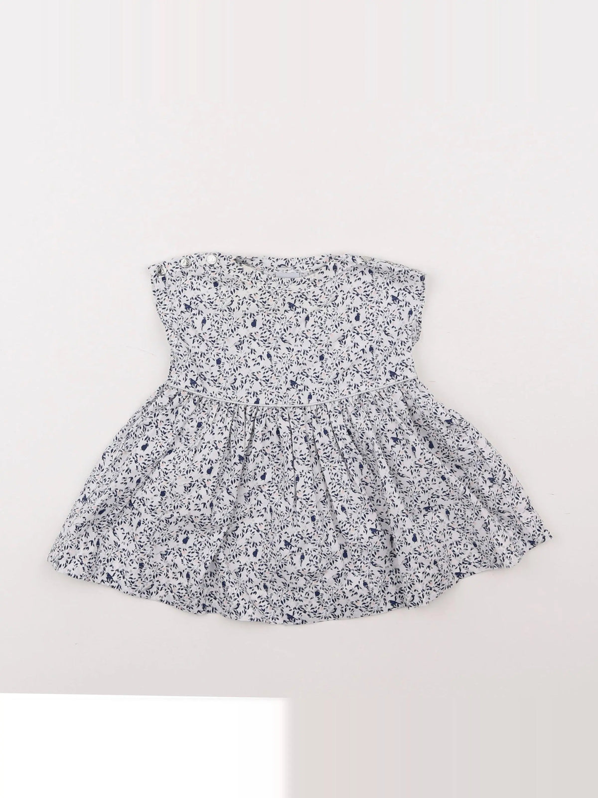 Petit Bateau - robe blanc - 3 mois