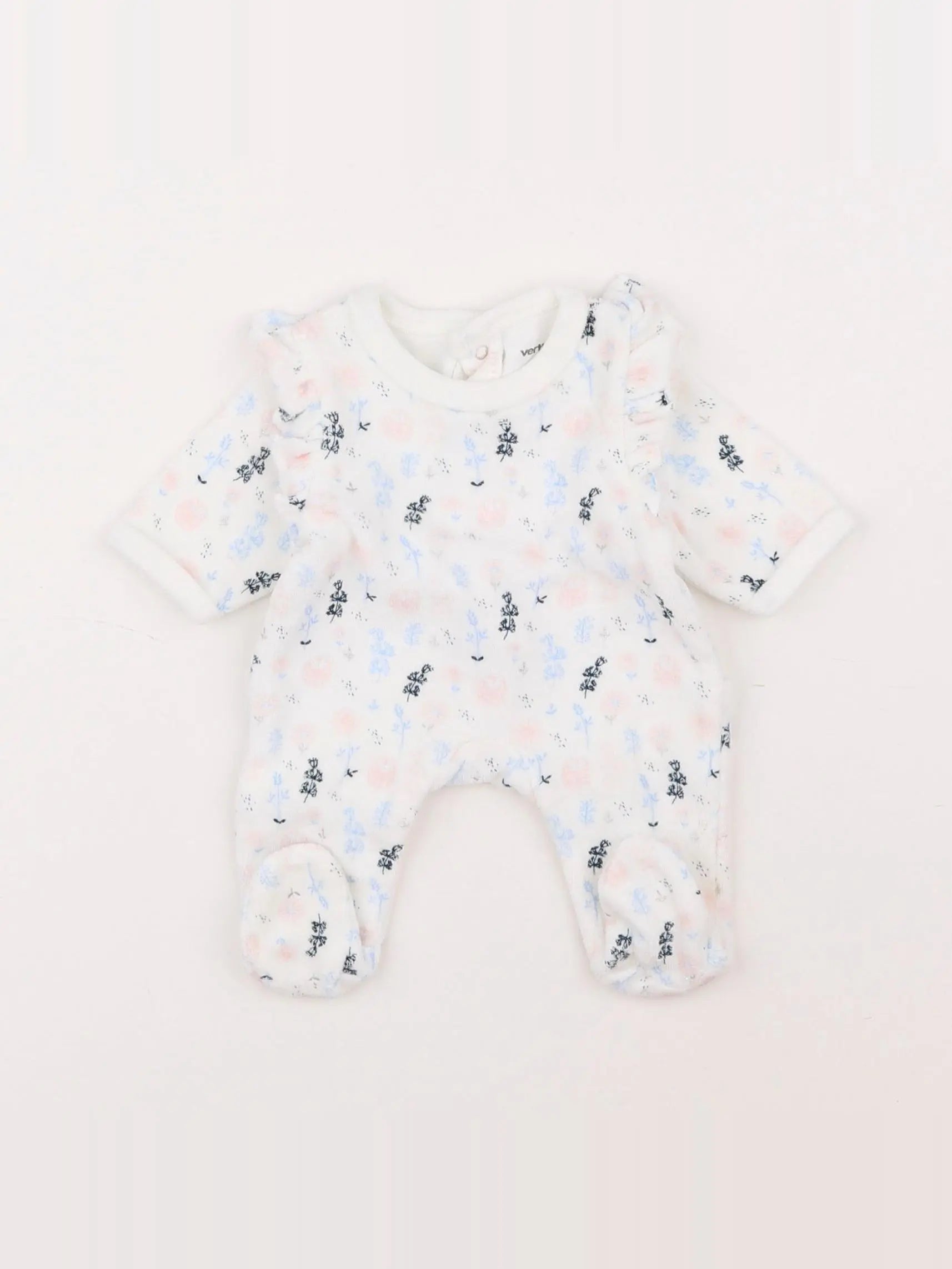 Vertbaudet - pyjama velours blanc - Prématuré