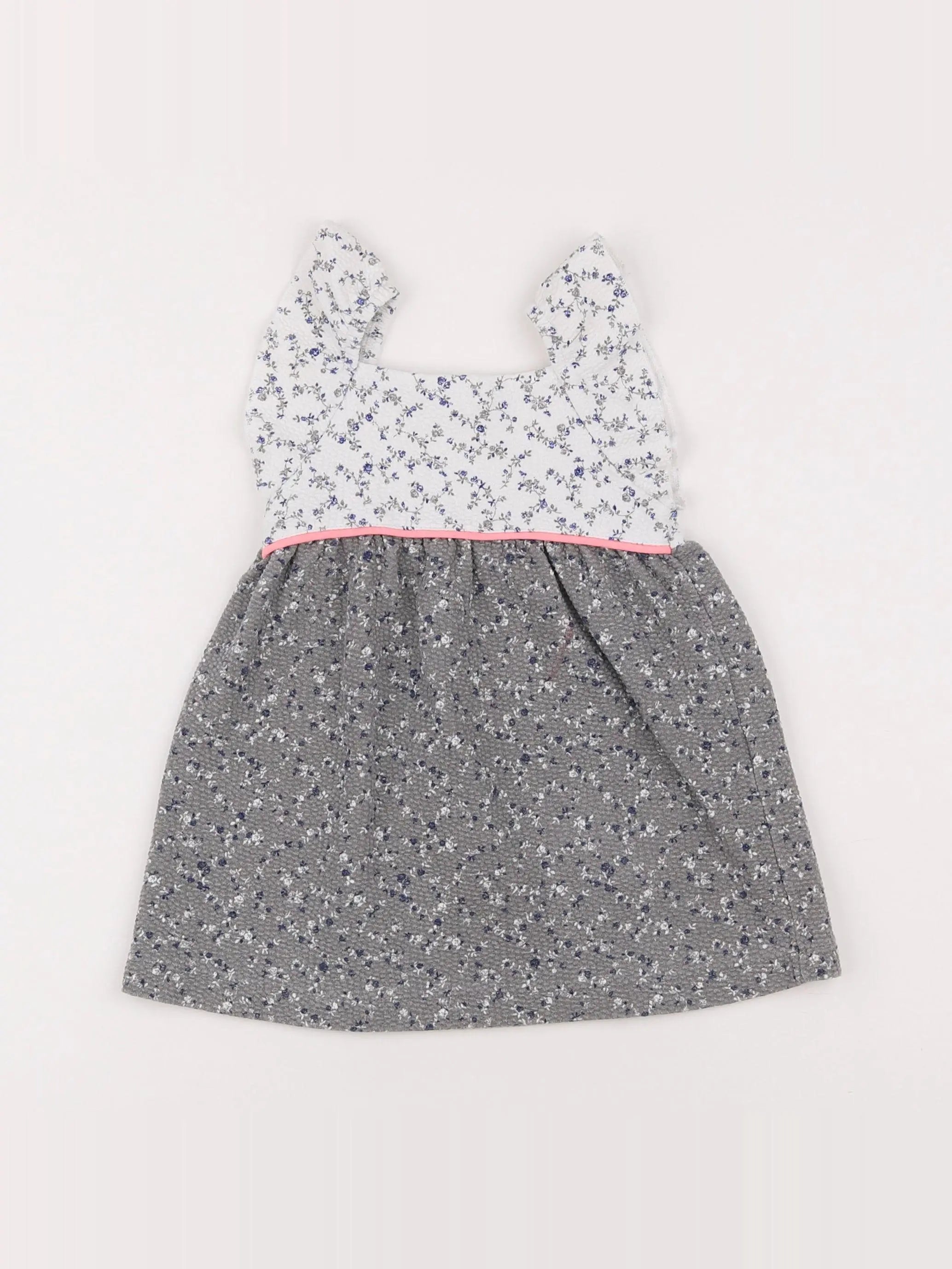 Zara - robe gris - 9/12 mois