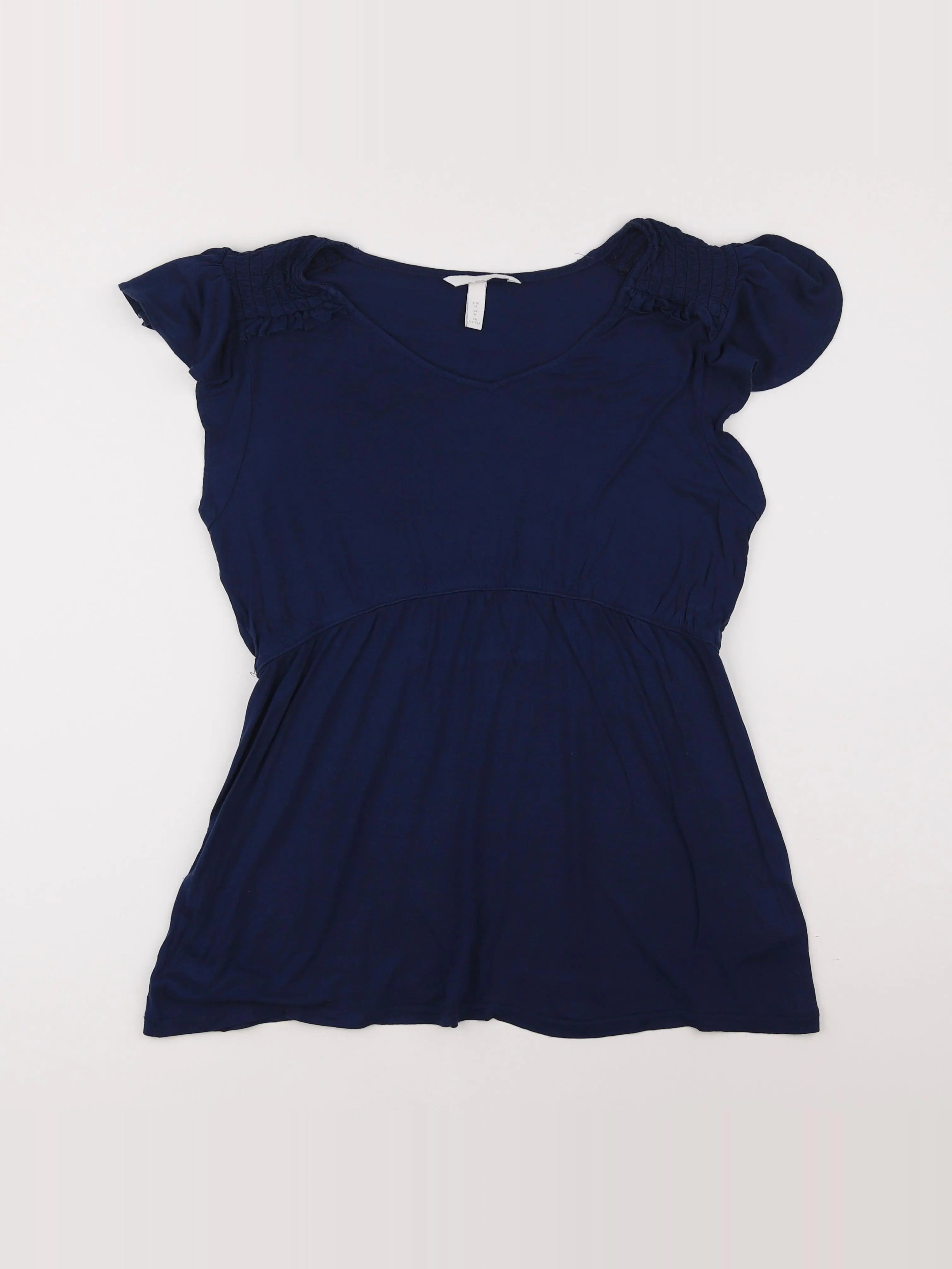 H&M - tee-shirt grossesse bleu - m