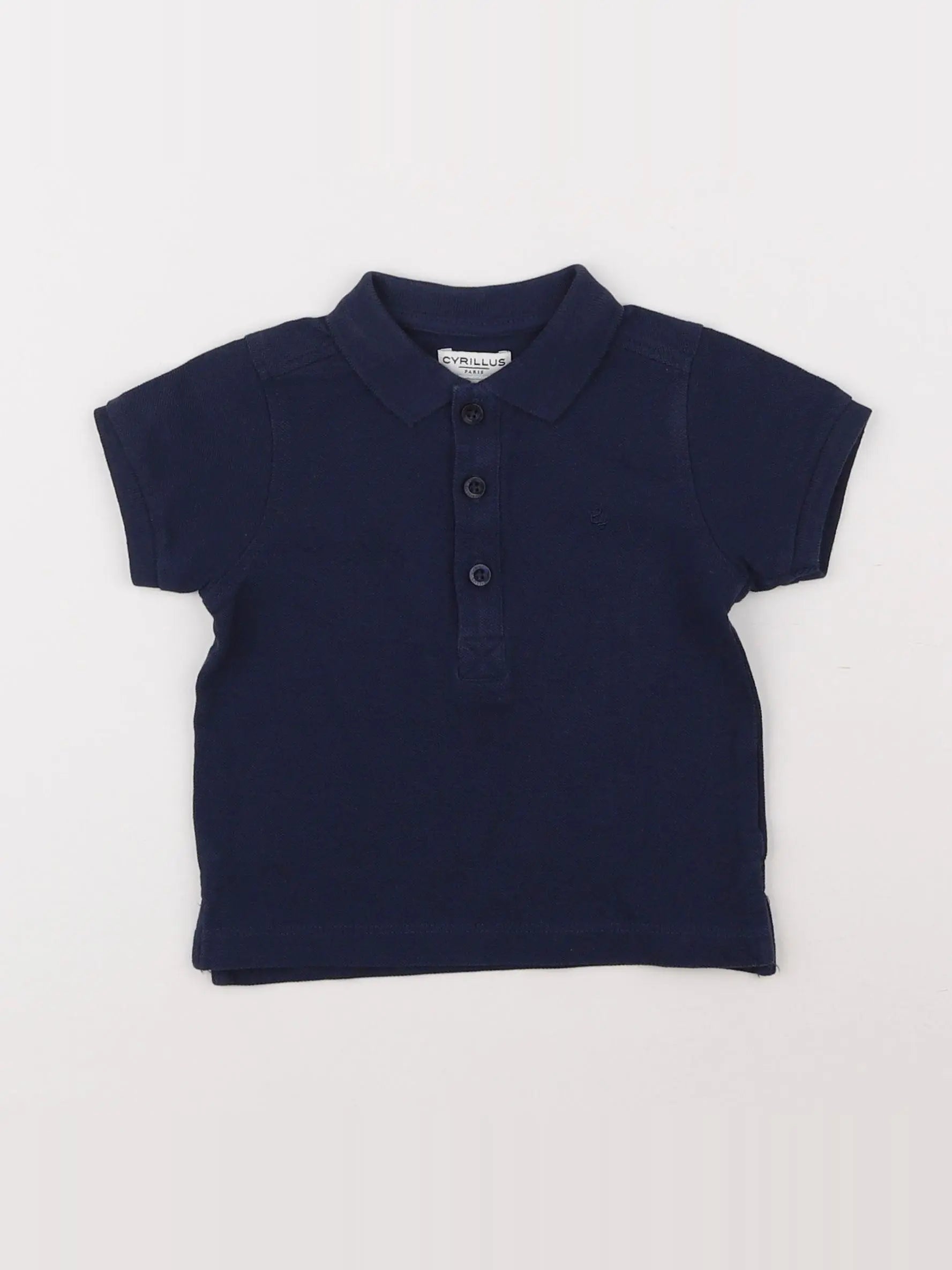 Cyrillus - polo bleu - 12 mois