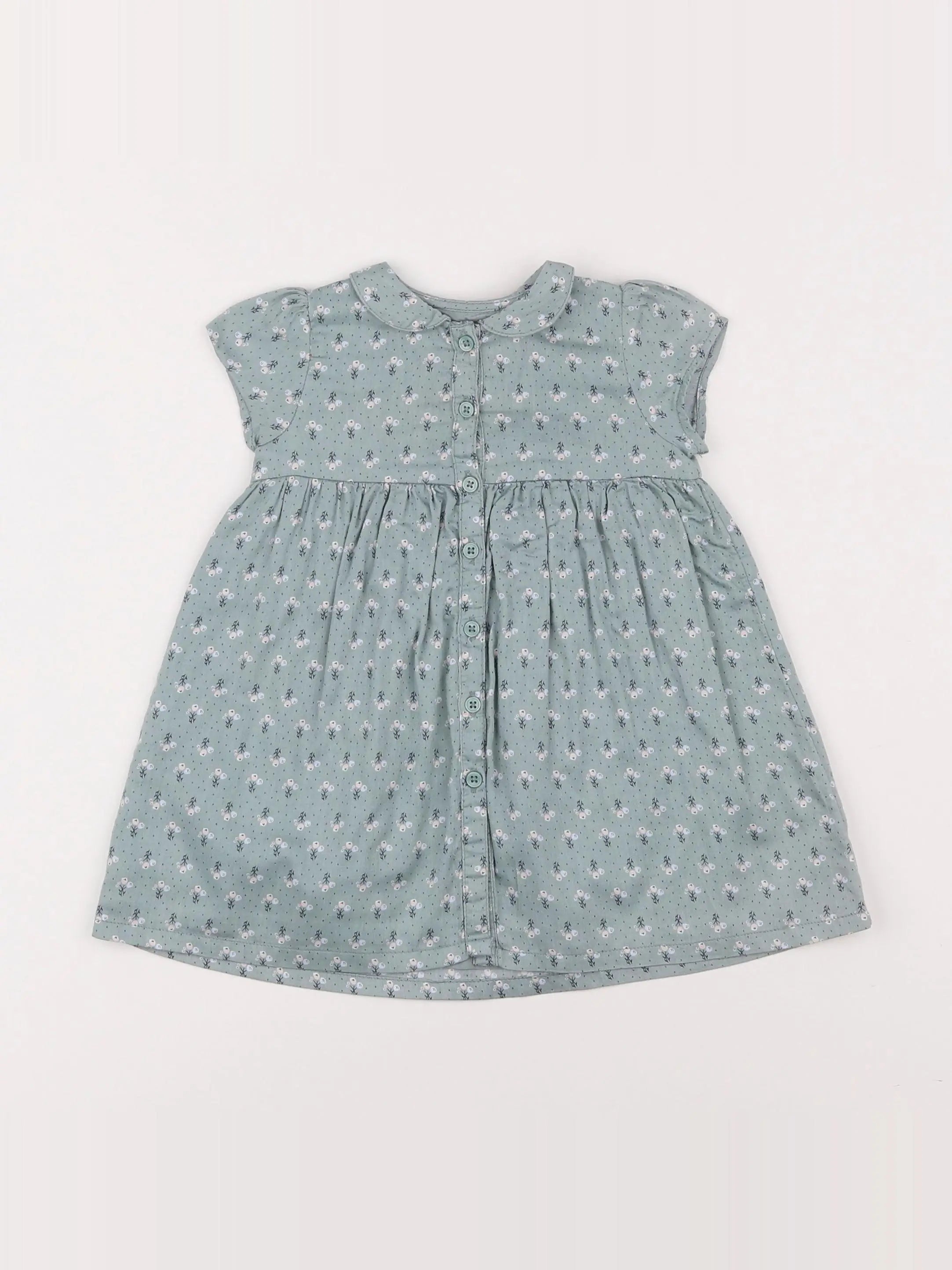 Boutchou - robe vert - 6 mois