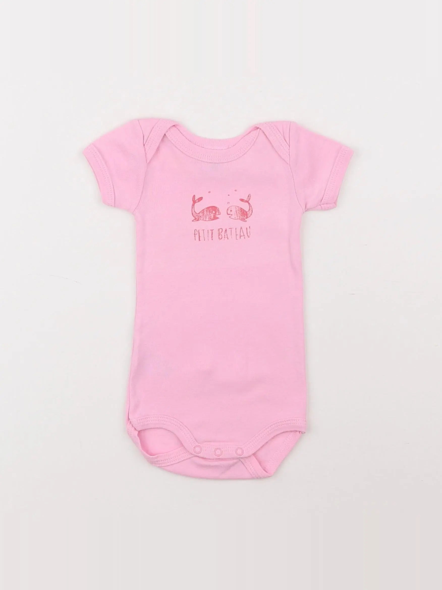 Petit Bateau - body rose - 3 mois