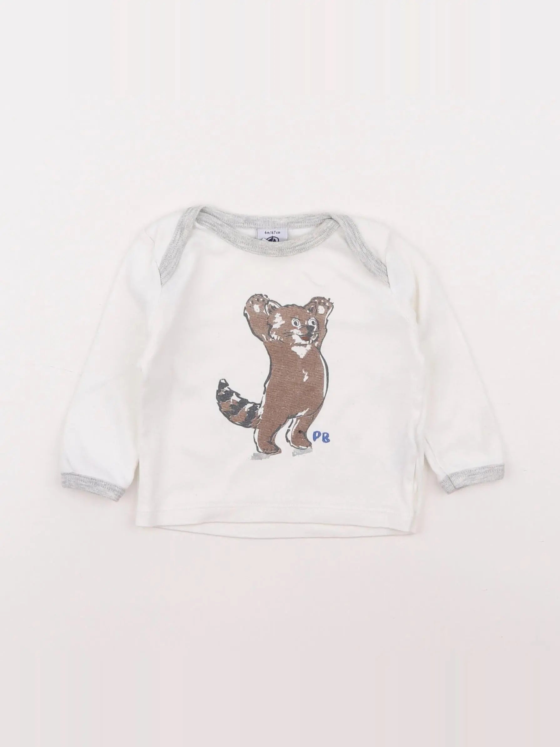 Petit Bateau - maillot de corps blanc - 6 mois