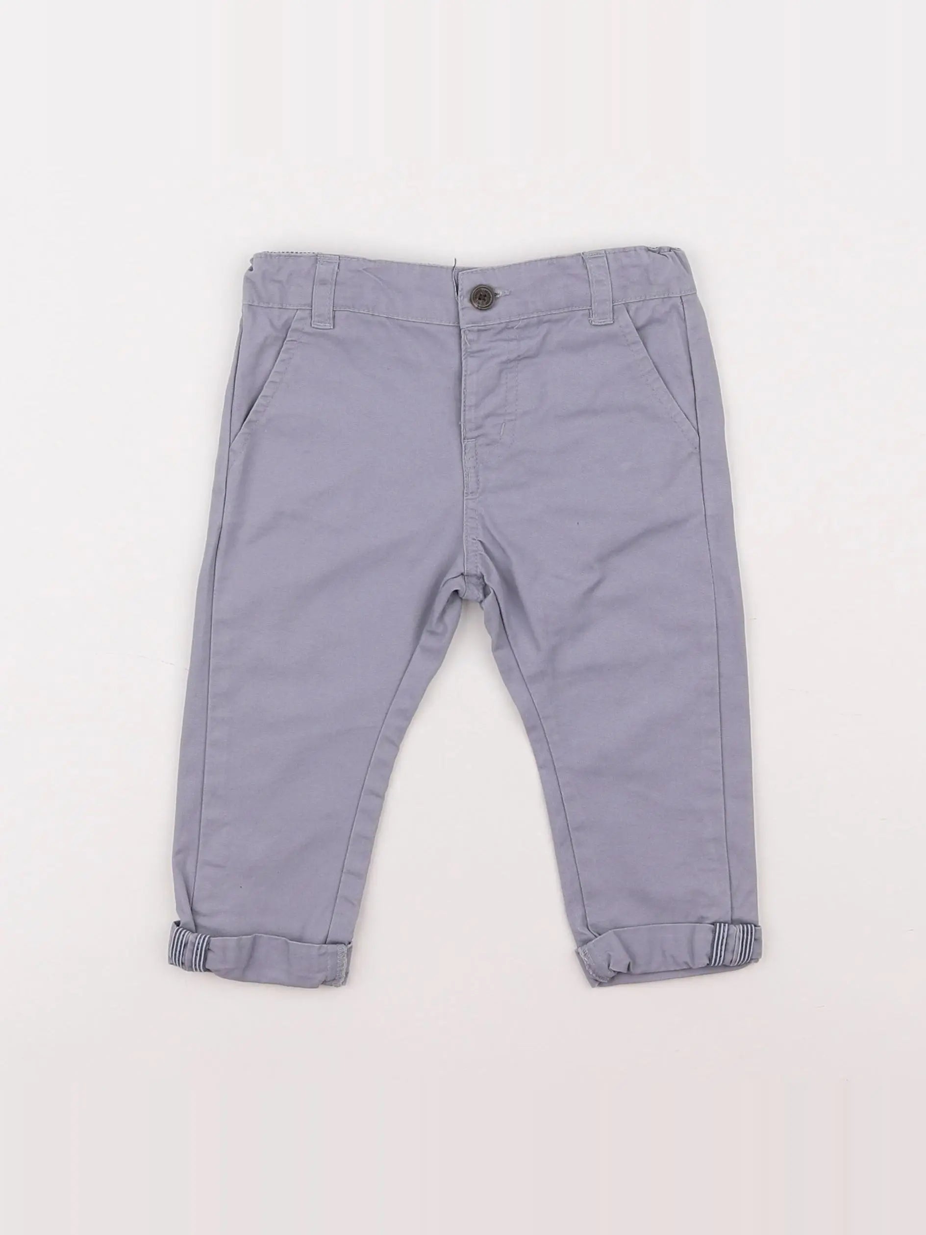 Vertbaudet - pantalon gris - 9 mois