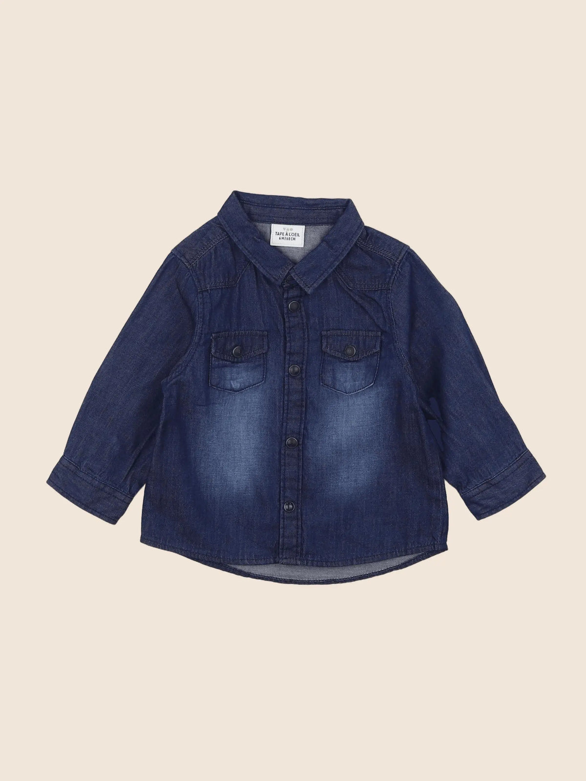 Tape à l'oeil - chemise bleu - 6 mois
