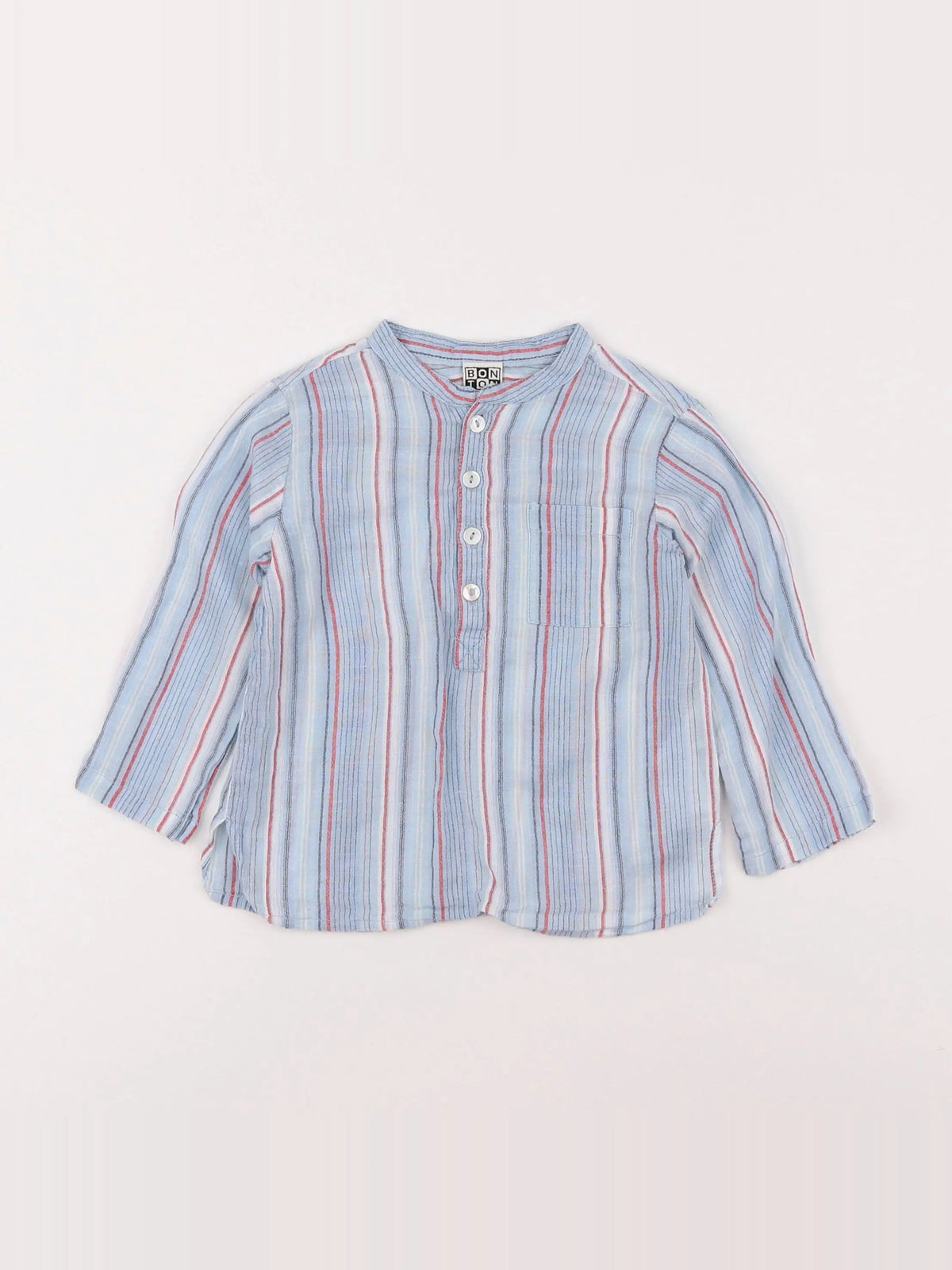 Bonton - chemise bleu - 18 mois