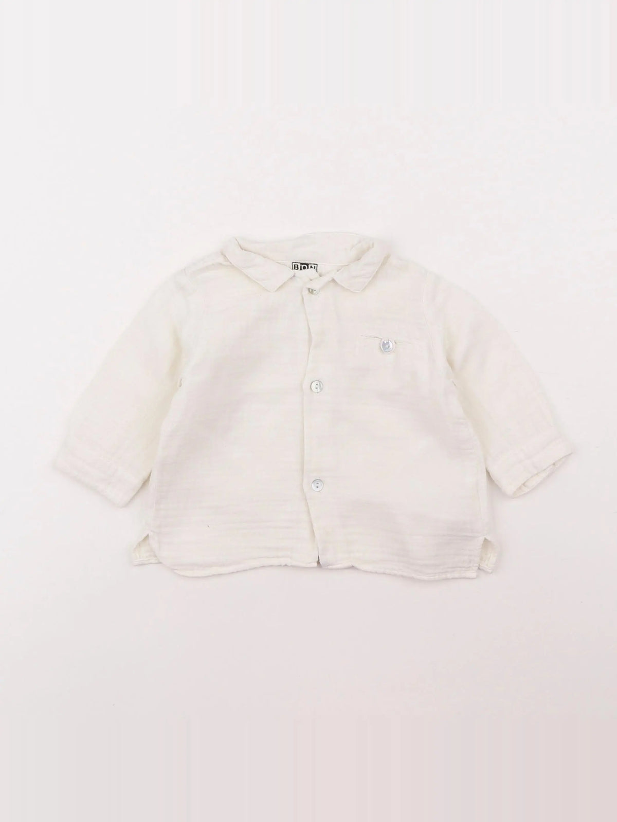 Bonton - chemise blanc - 6 mois