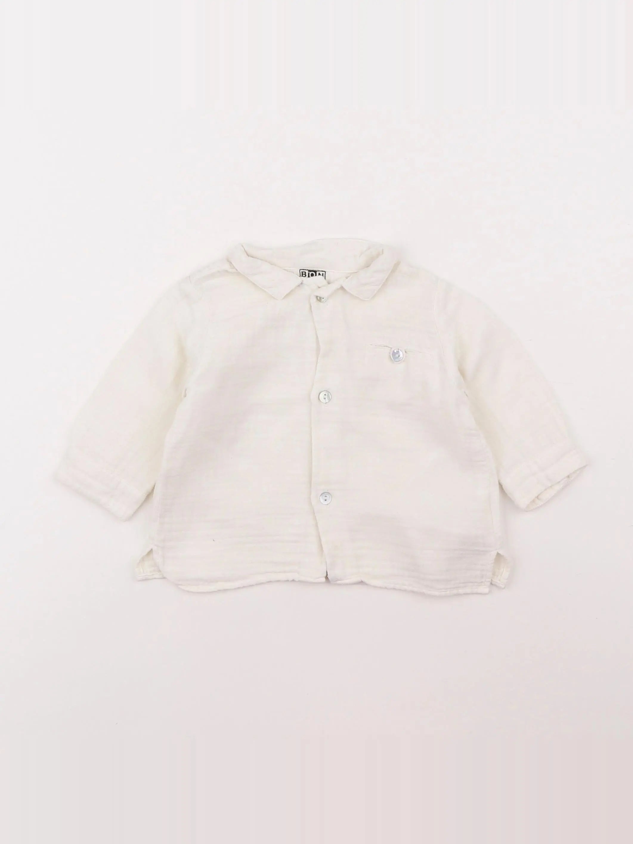 Bonton - chemise blanc - 6 mois