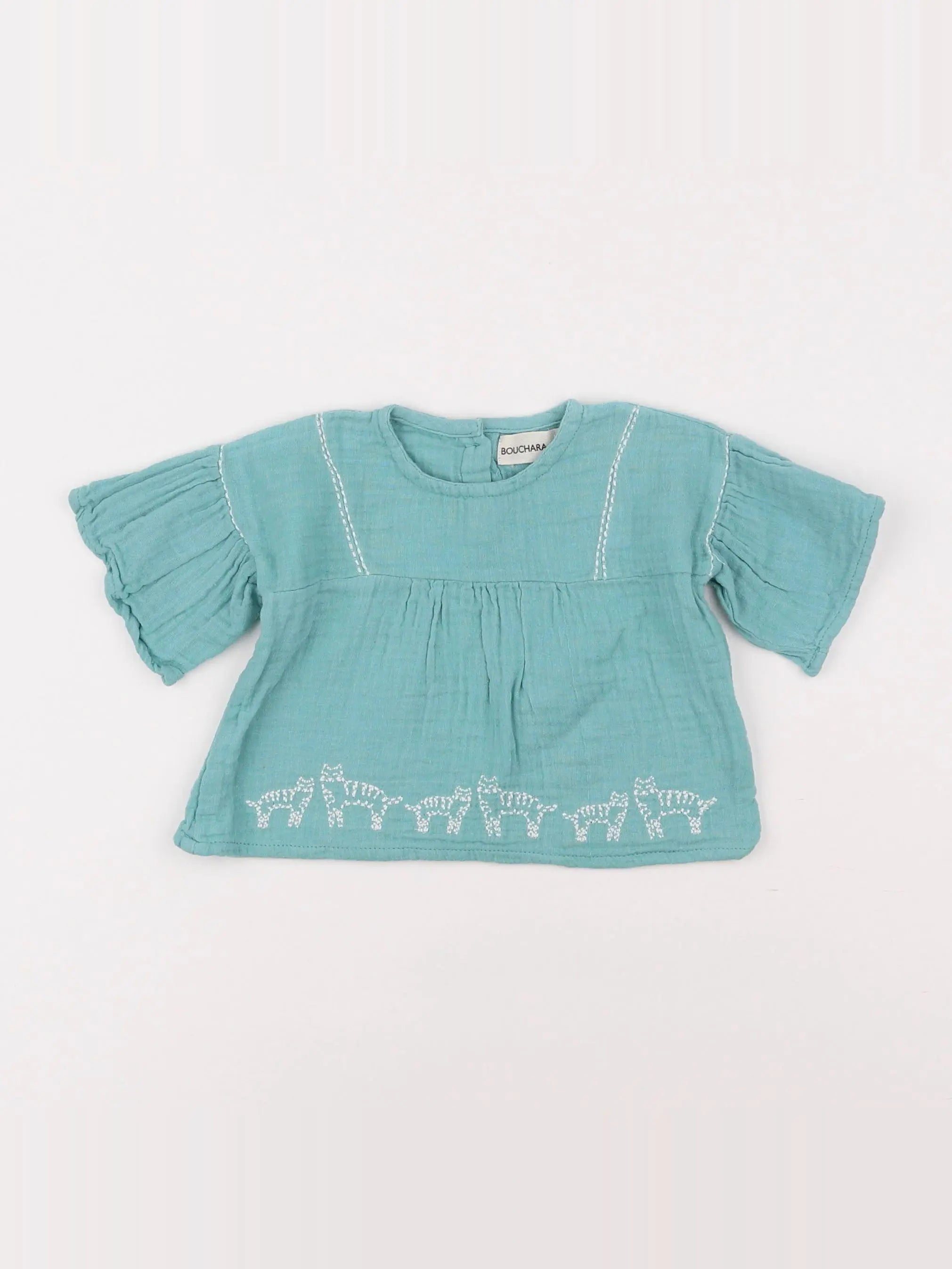 Bouchara - blouse bleu - 3 mois