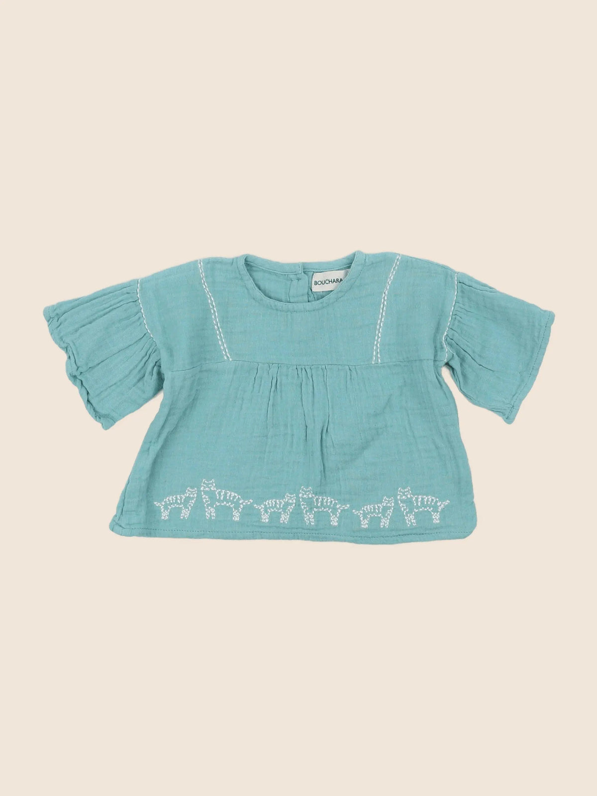 Bouchara - blouse bleu - 3 mois