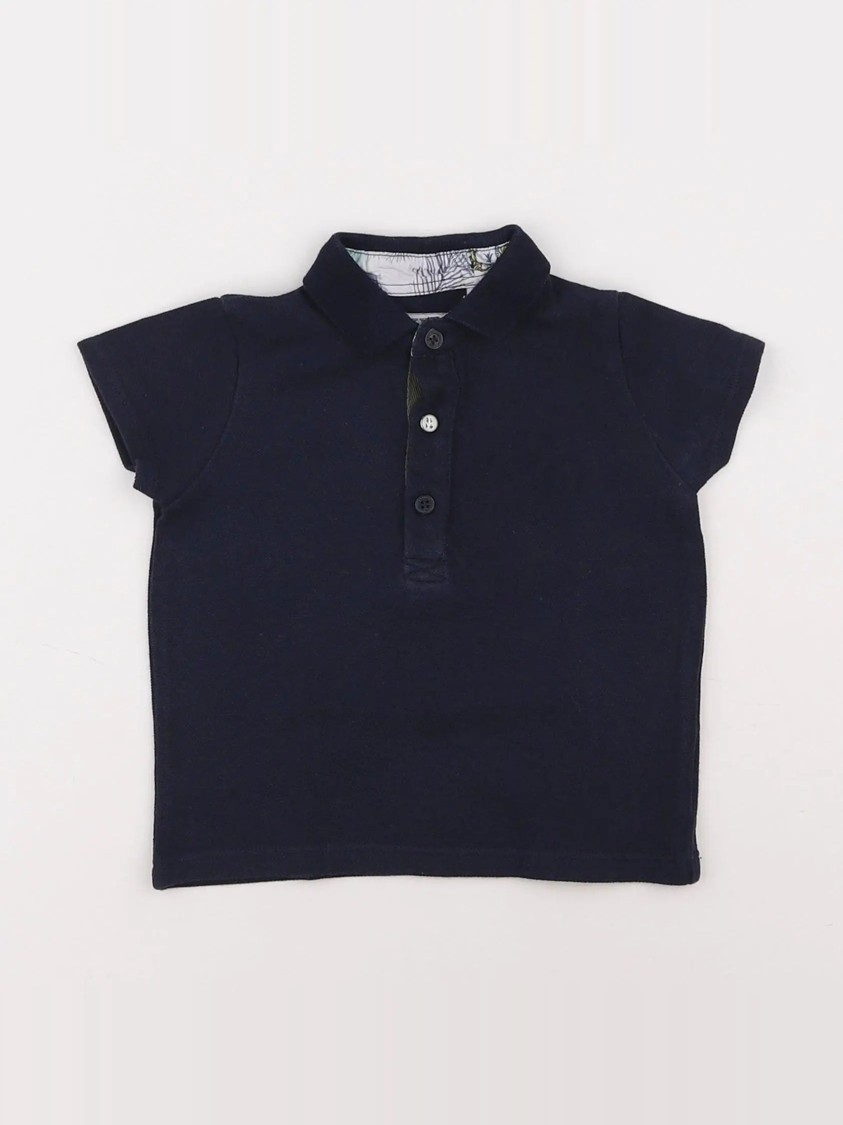 IKKS - polo imprimé au dos bleu - 12 mois