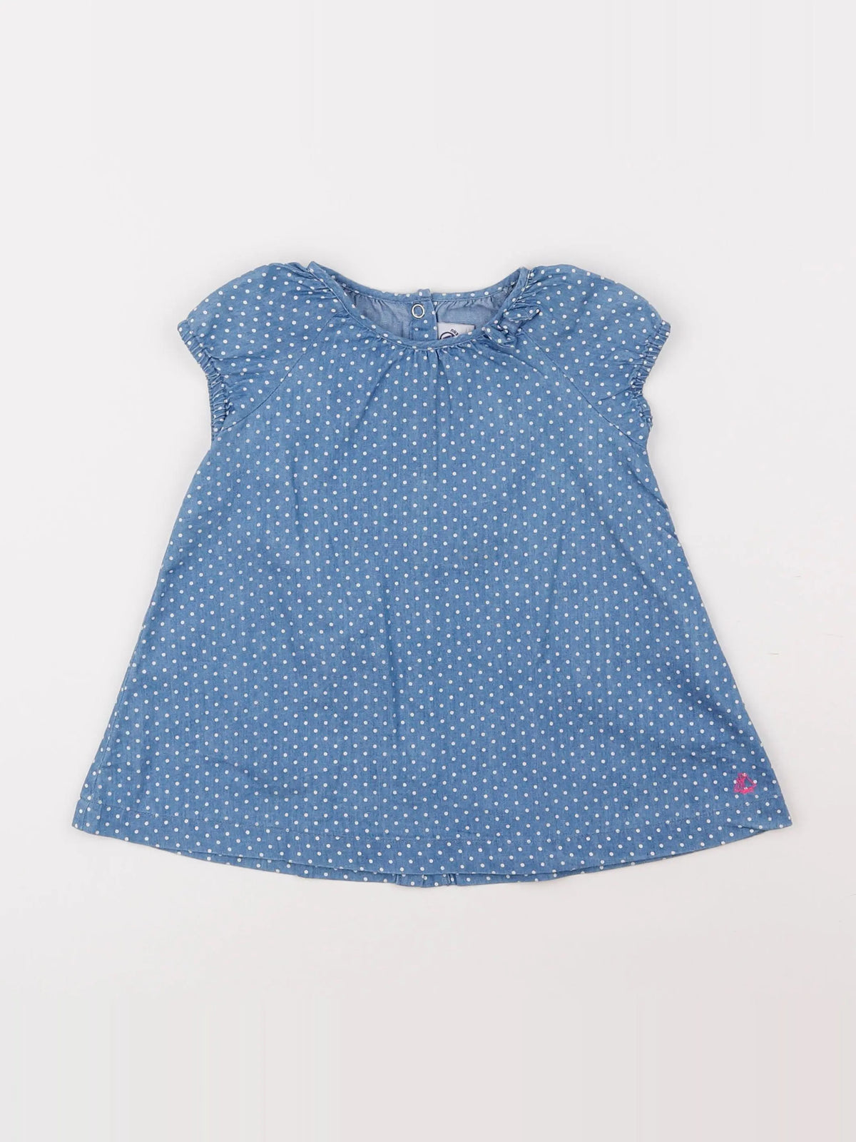 Petit Bateau - robe bleu - 6 mois