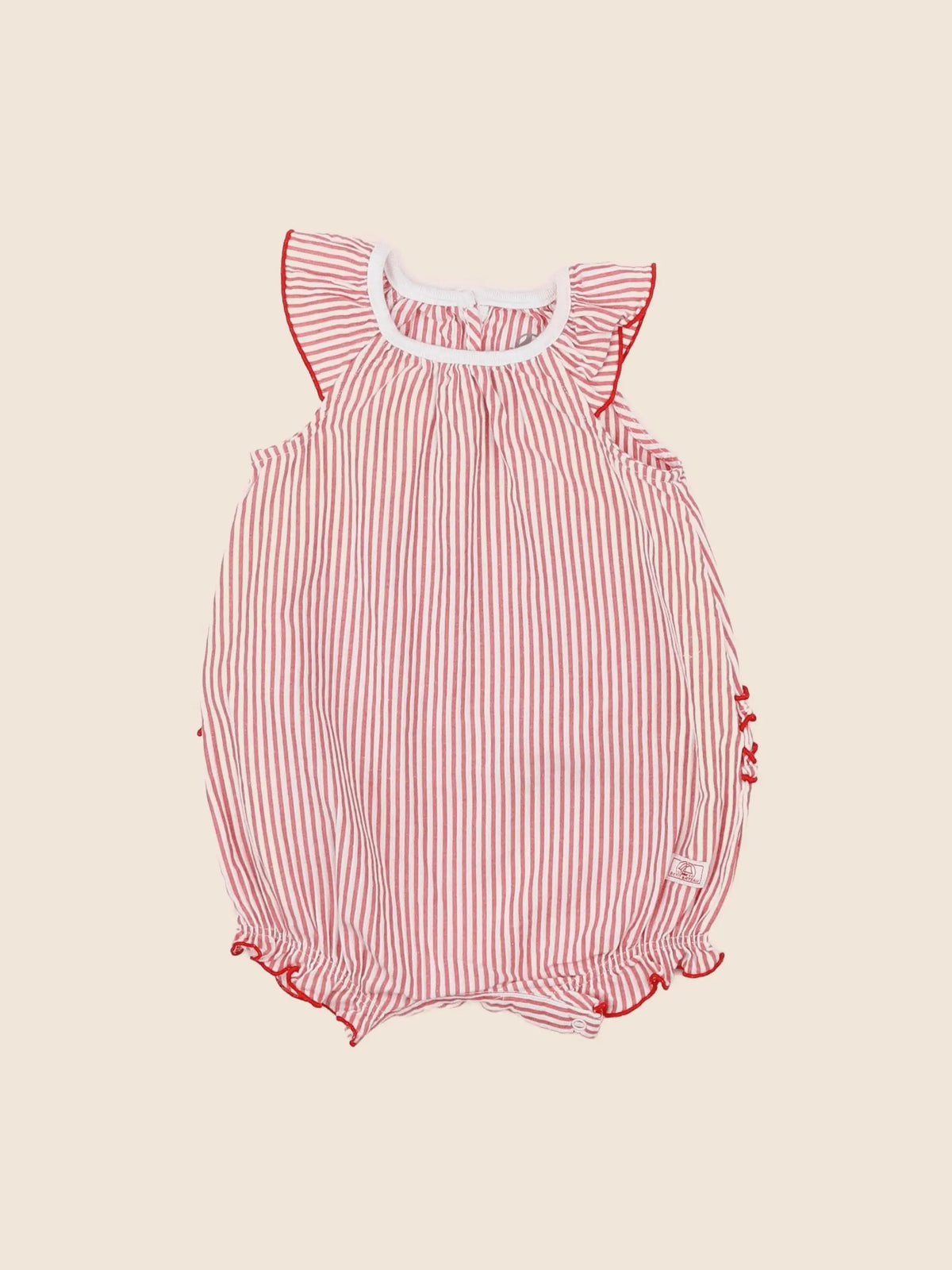 Petit Bateau - combinaison rouge - 6 mois