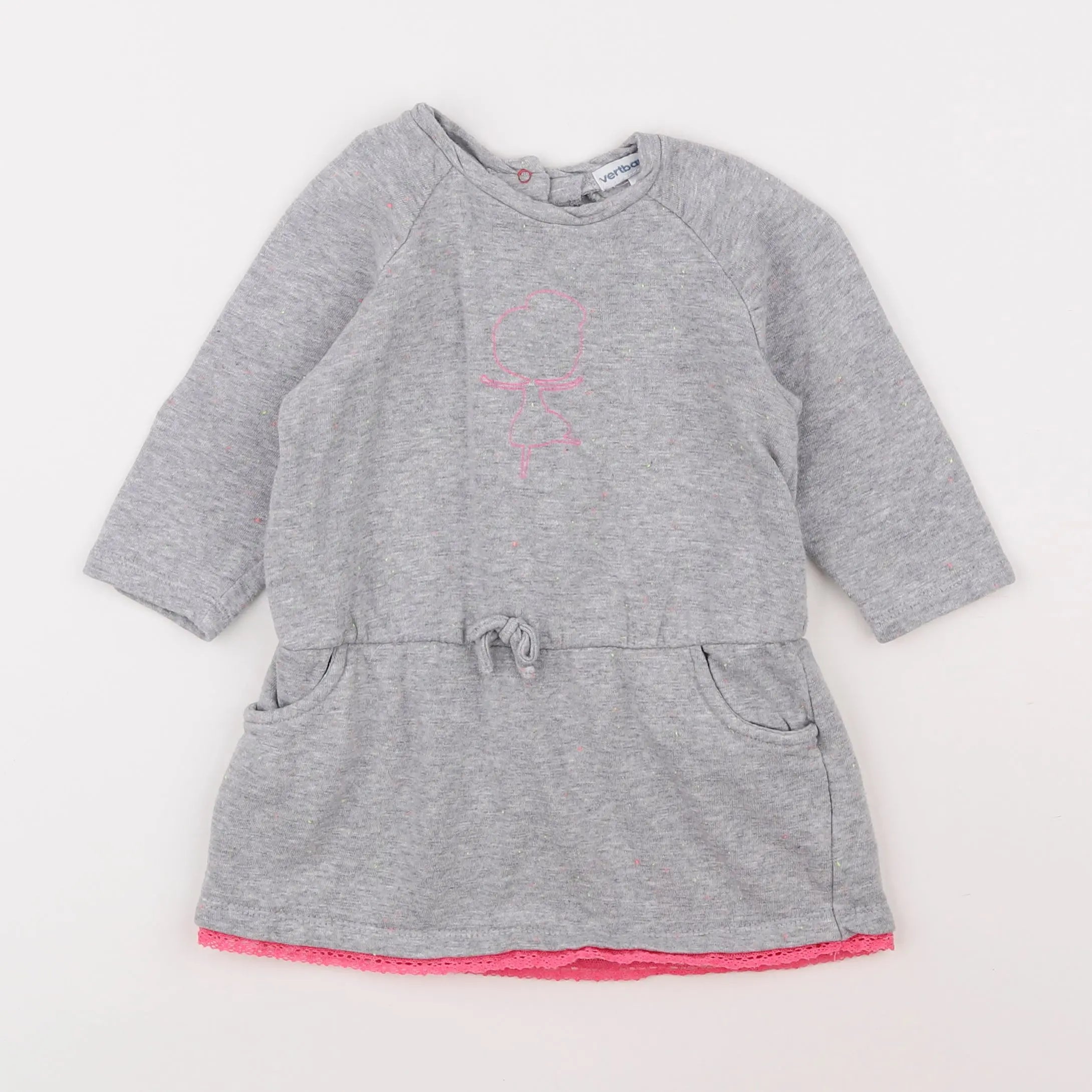 Vertbaudet - robe gris - 18 mois