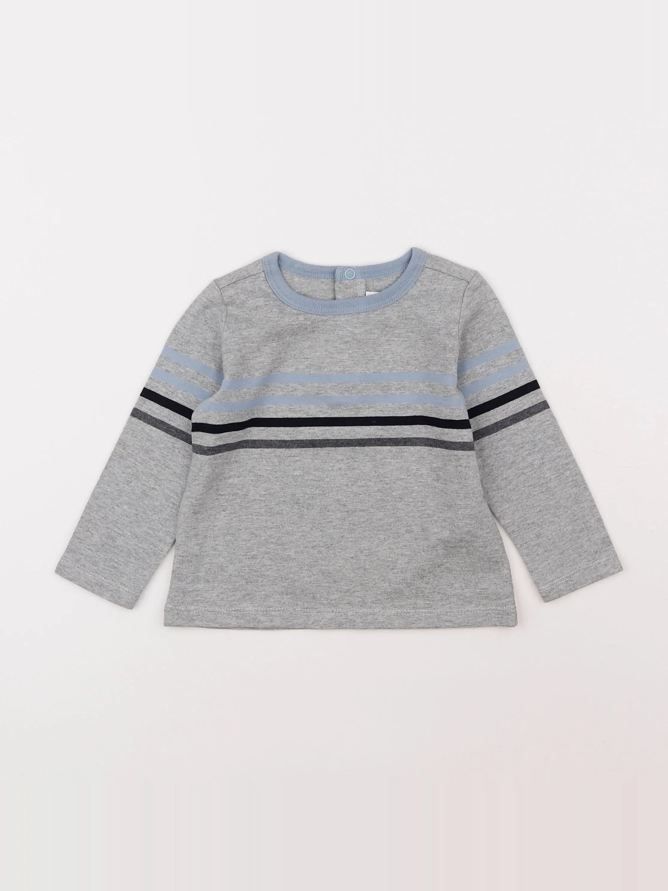 Natalys - tee-shirt gris - 12 mois