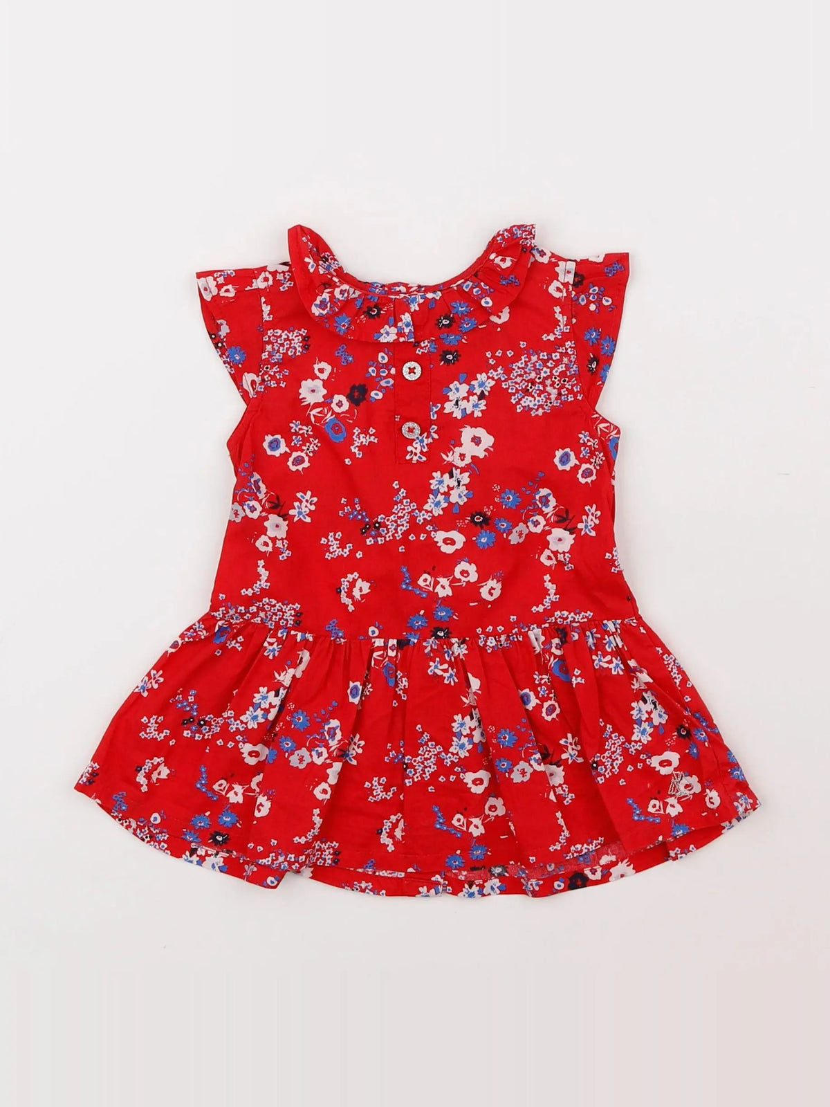 Petit Bateau - robe rouge - 3 mois