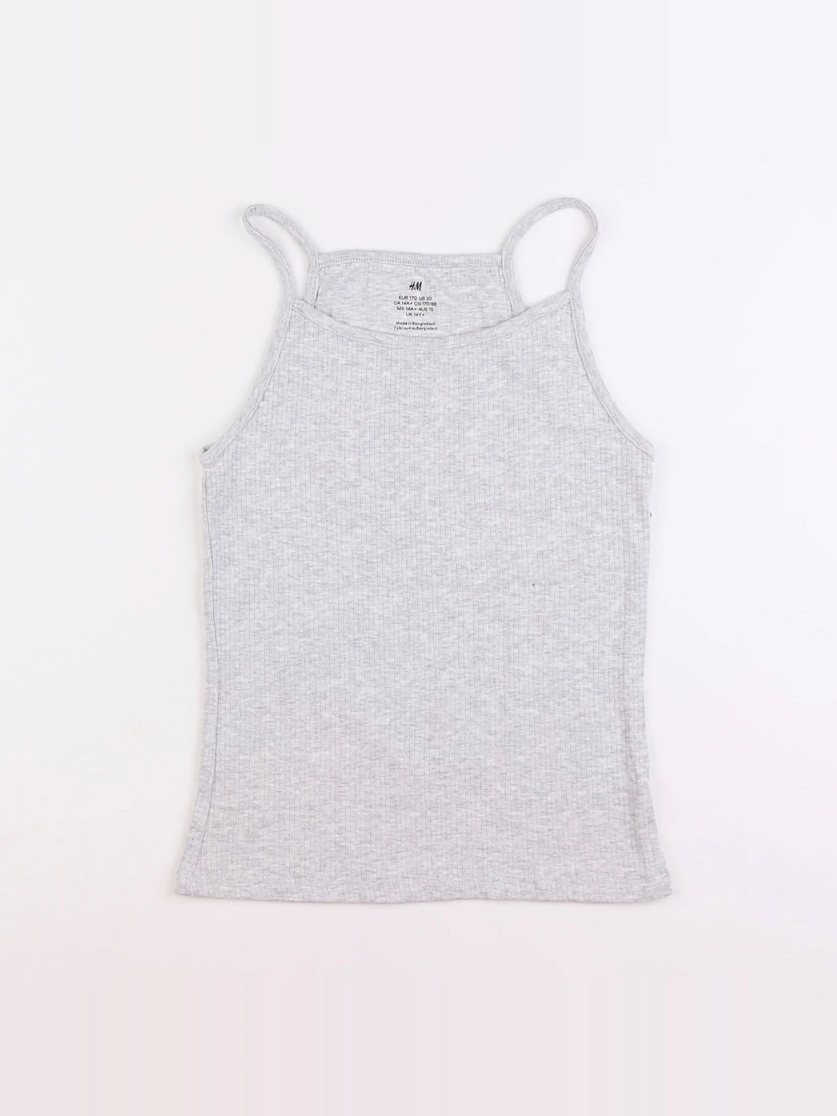 H&M - débardeur gris - 14 ans