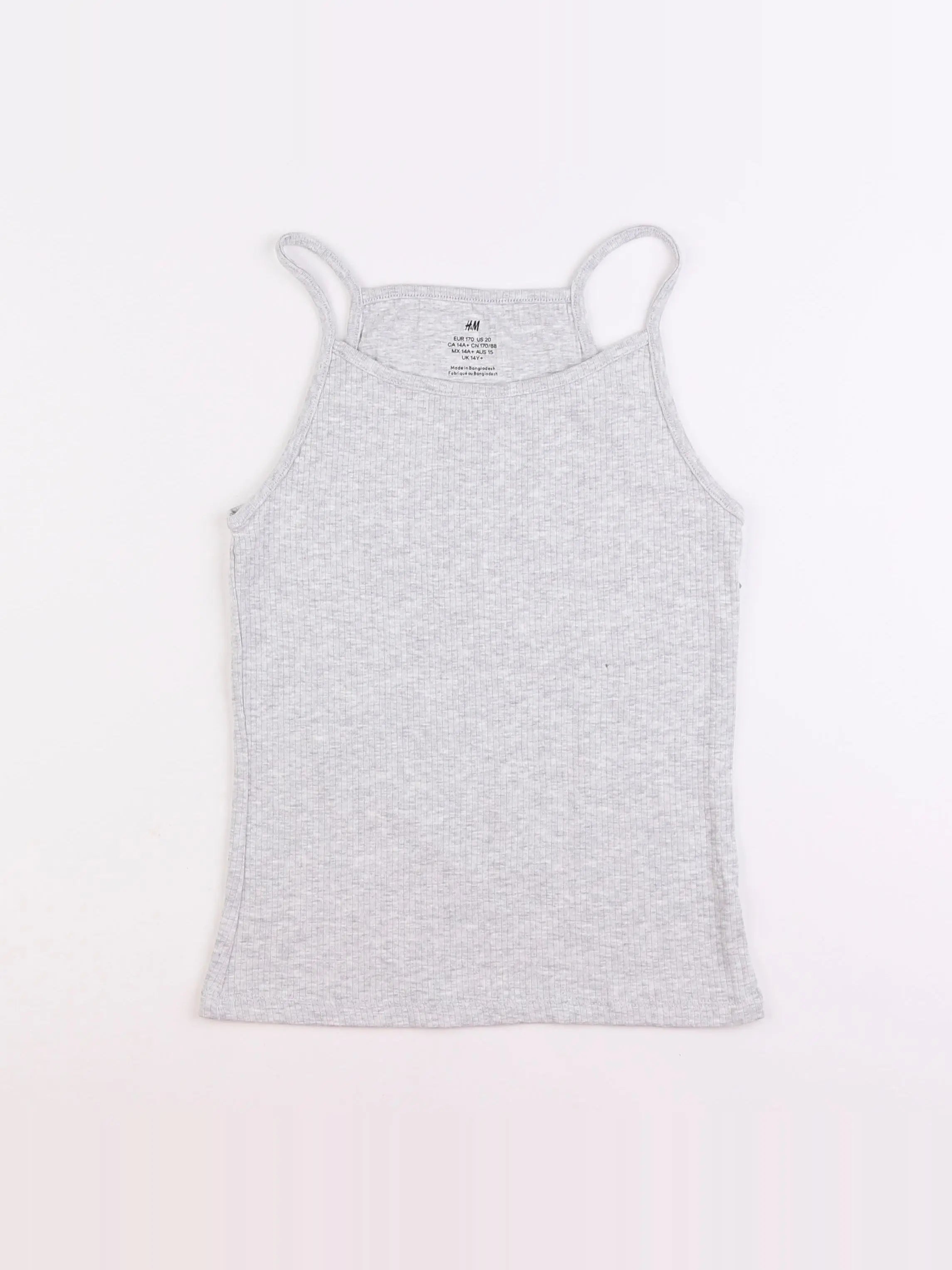 H&M - débardeur gris - 14 ans