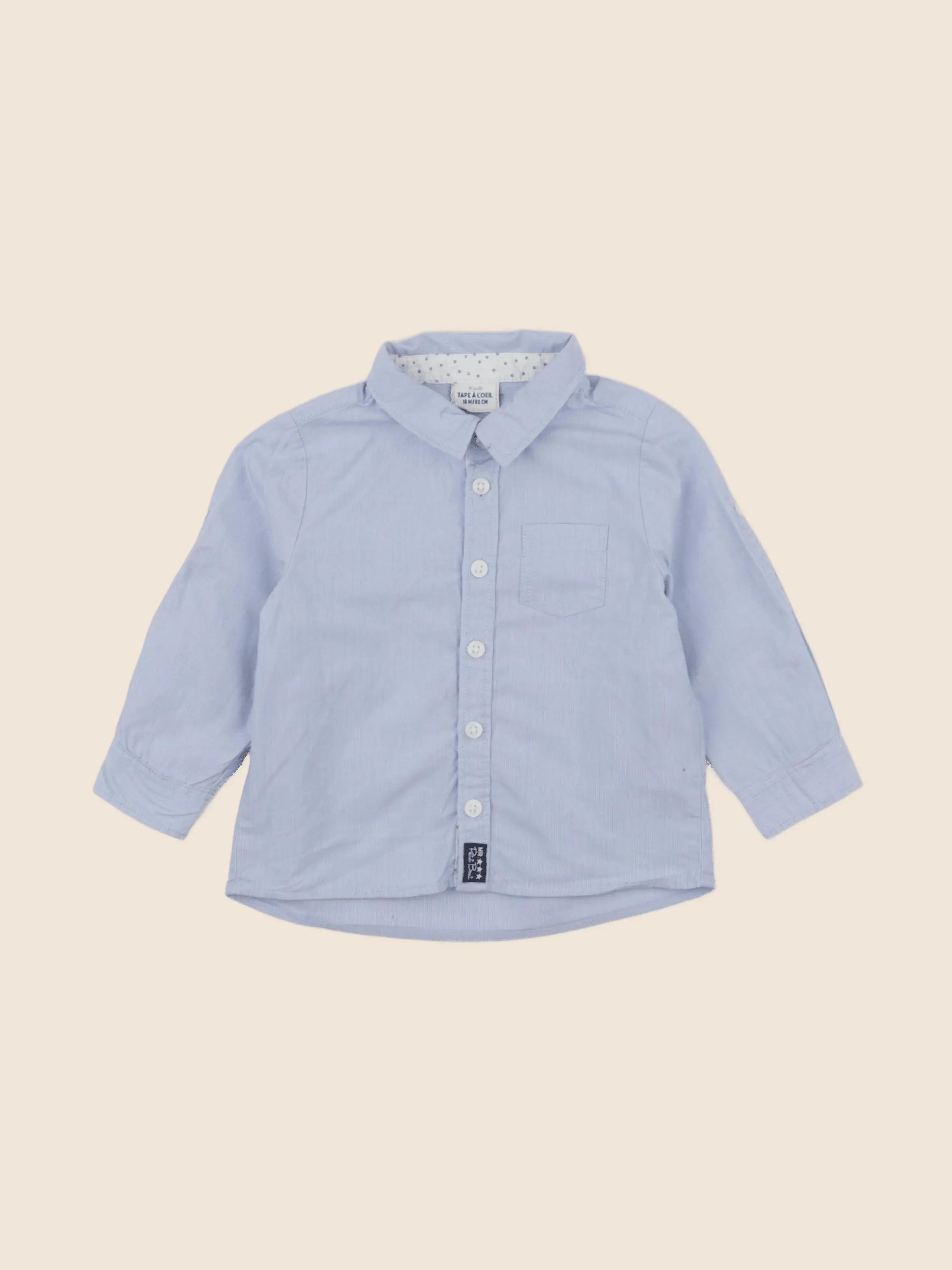 Tape à l'oeil - chemise bleu - 18 mois