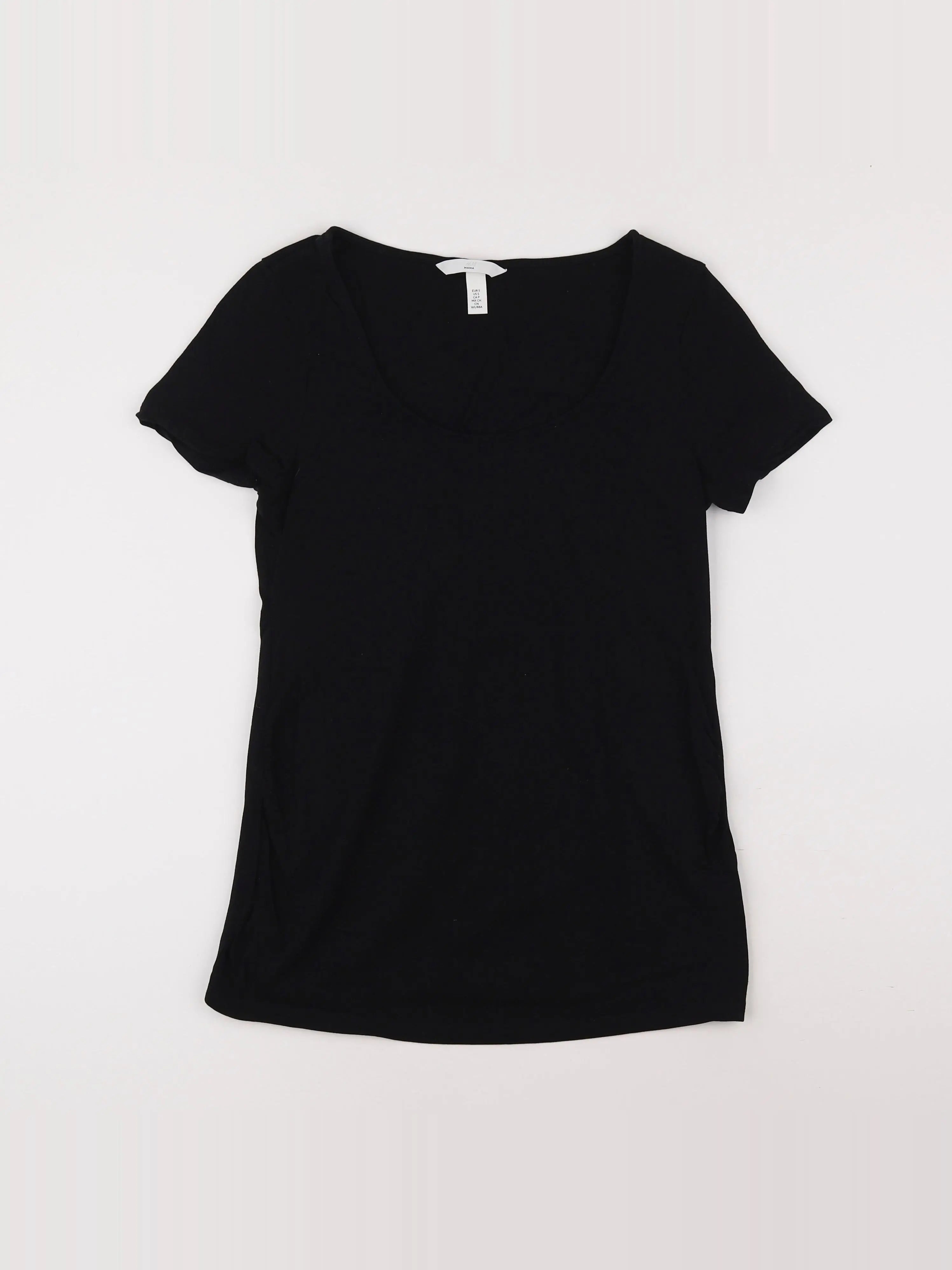 H&M - tee-shirt grossesse noir - s