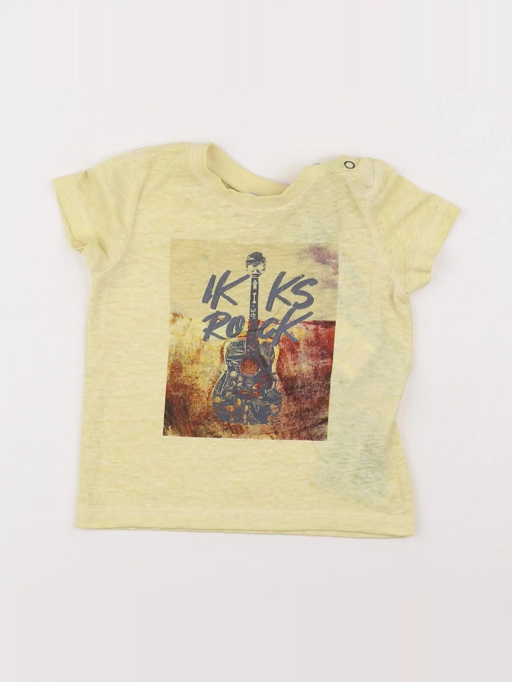 IKKS - tee-shirt jaune - 12 mois