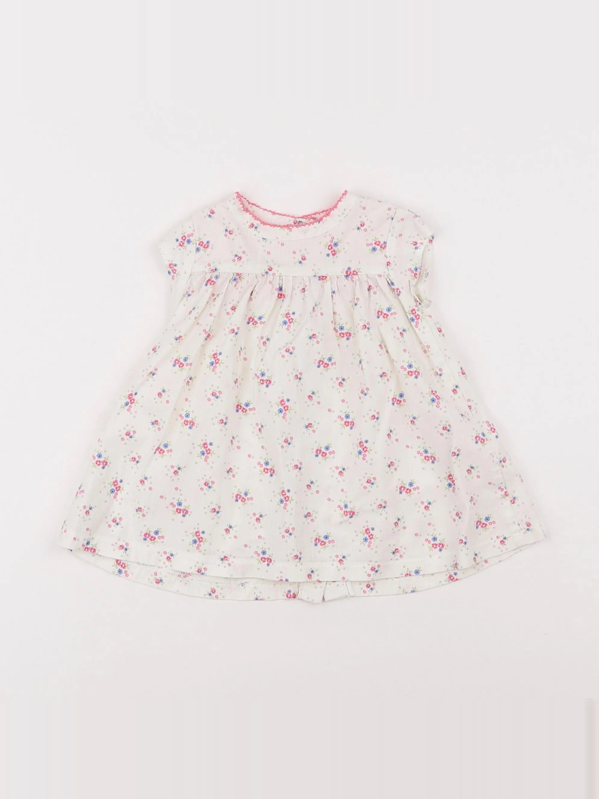 Petit Bateau - robe blanc - 3 mois
