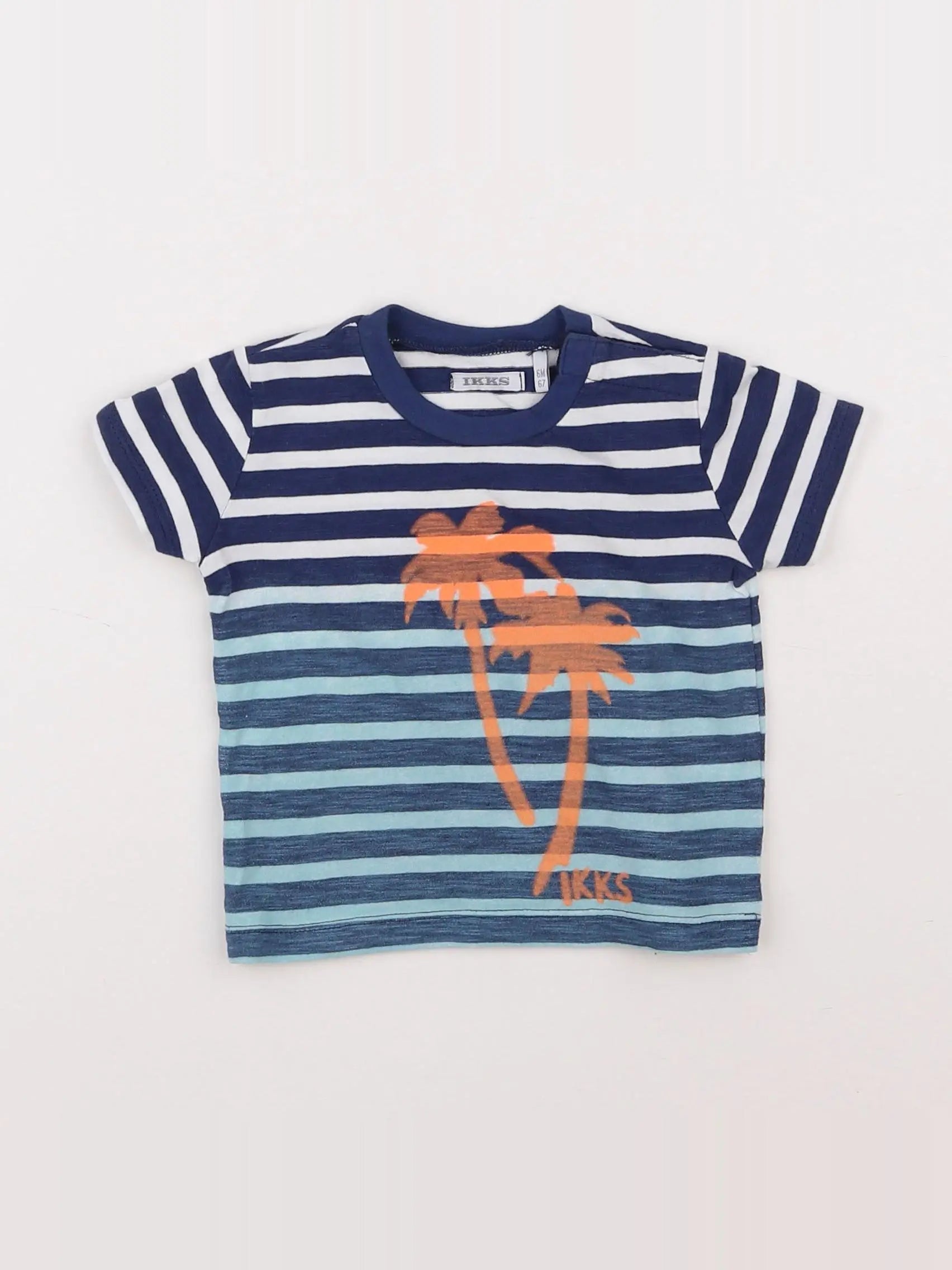 IKKS - tee-shirt bleu - 6 mois