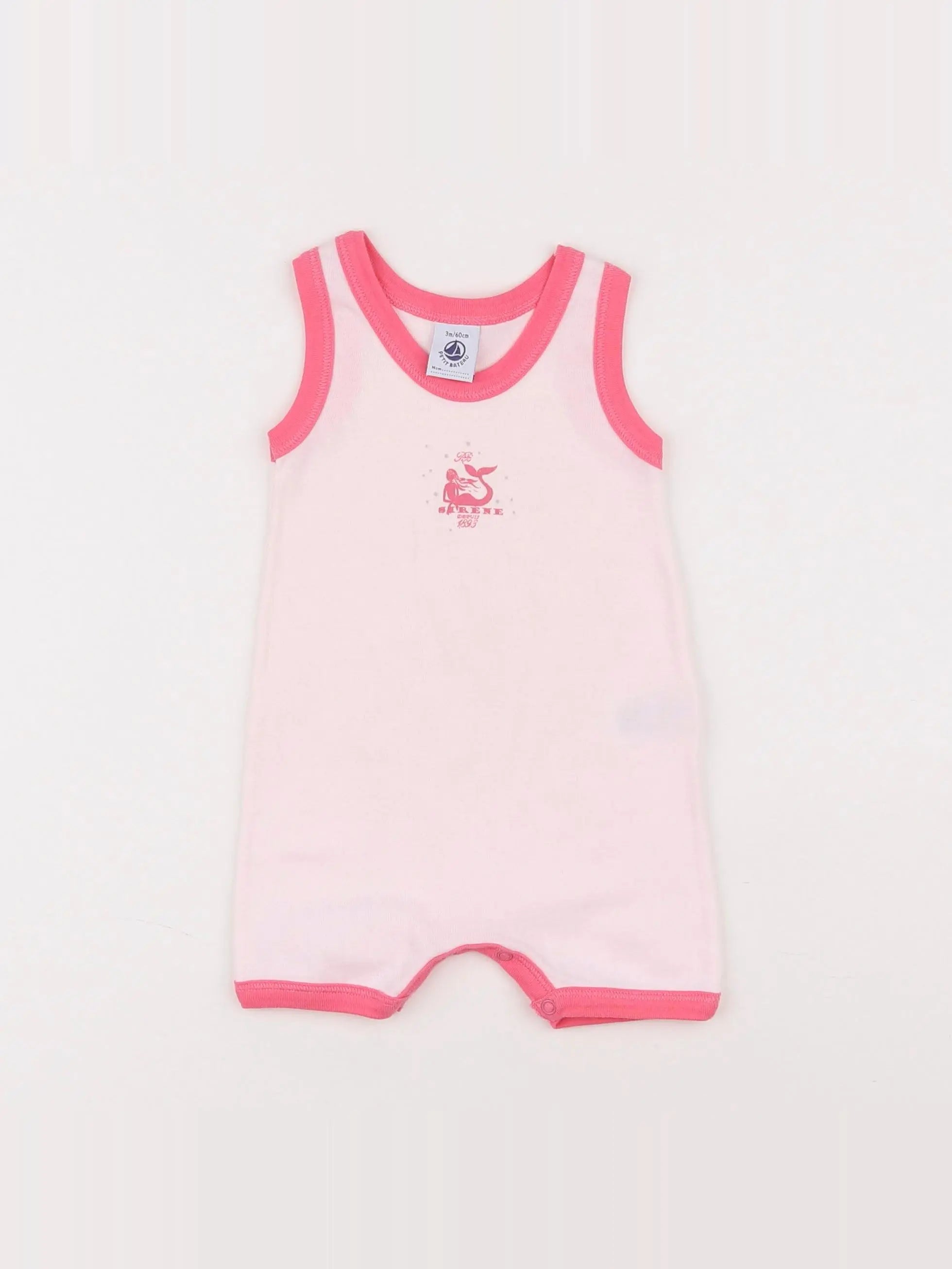 Petit Bateau - pyjama coton rose - 3 mois