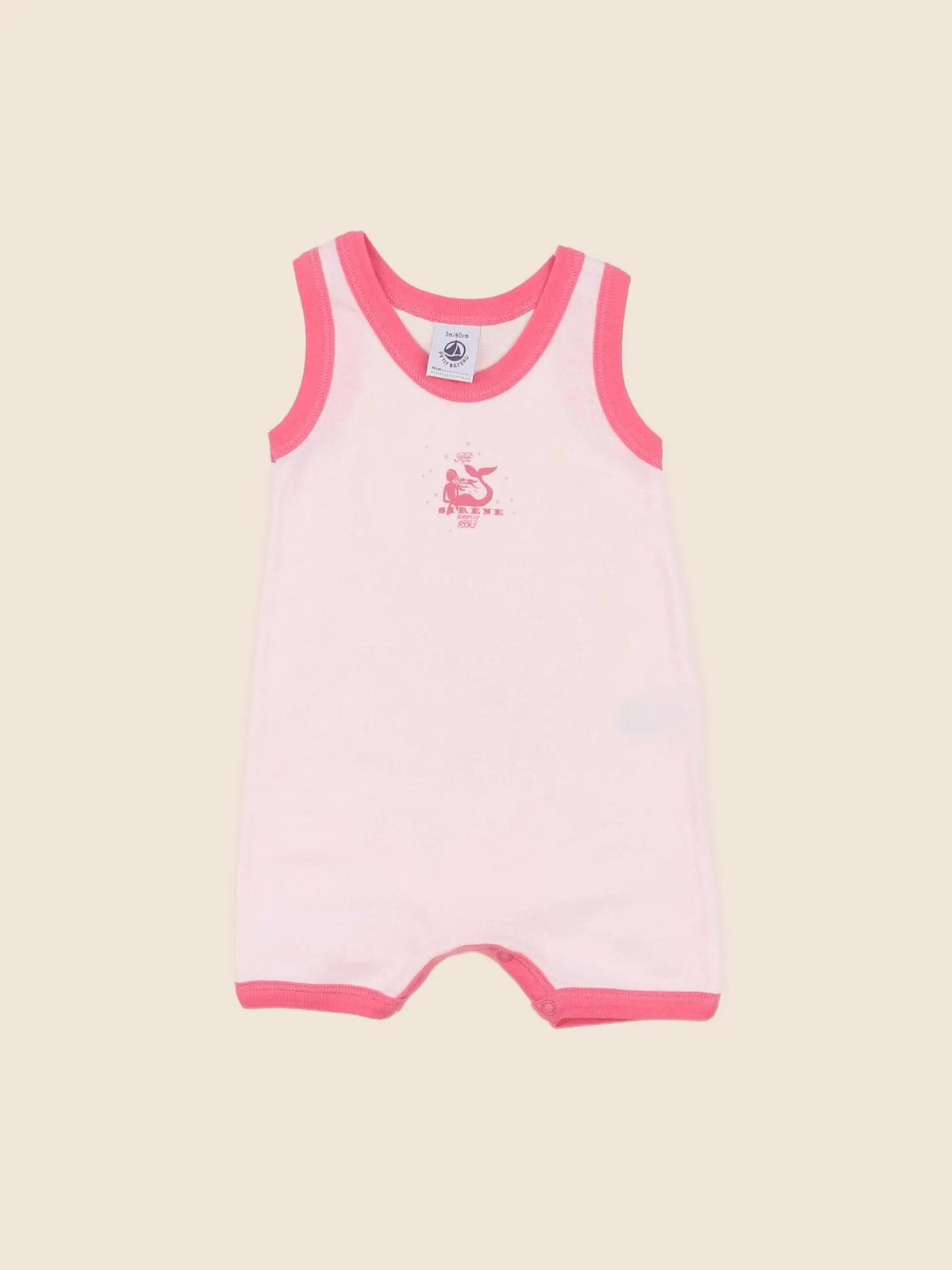Petit Bateau - pyjama coton rose - 3 mois