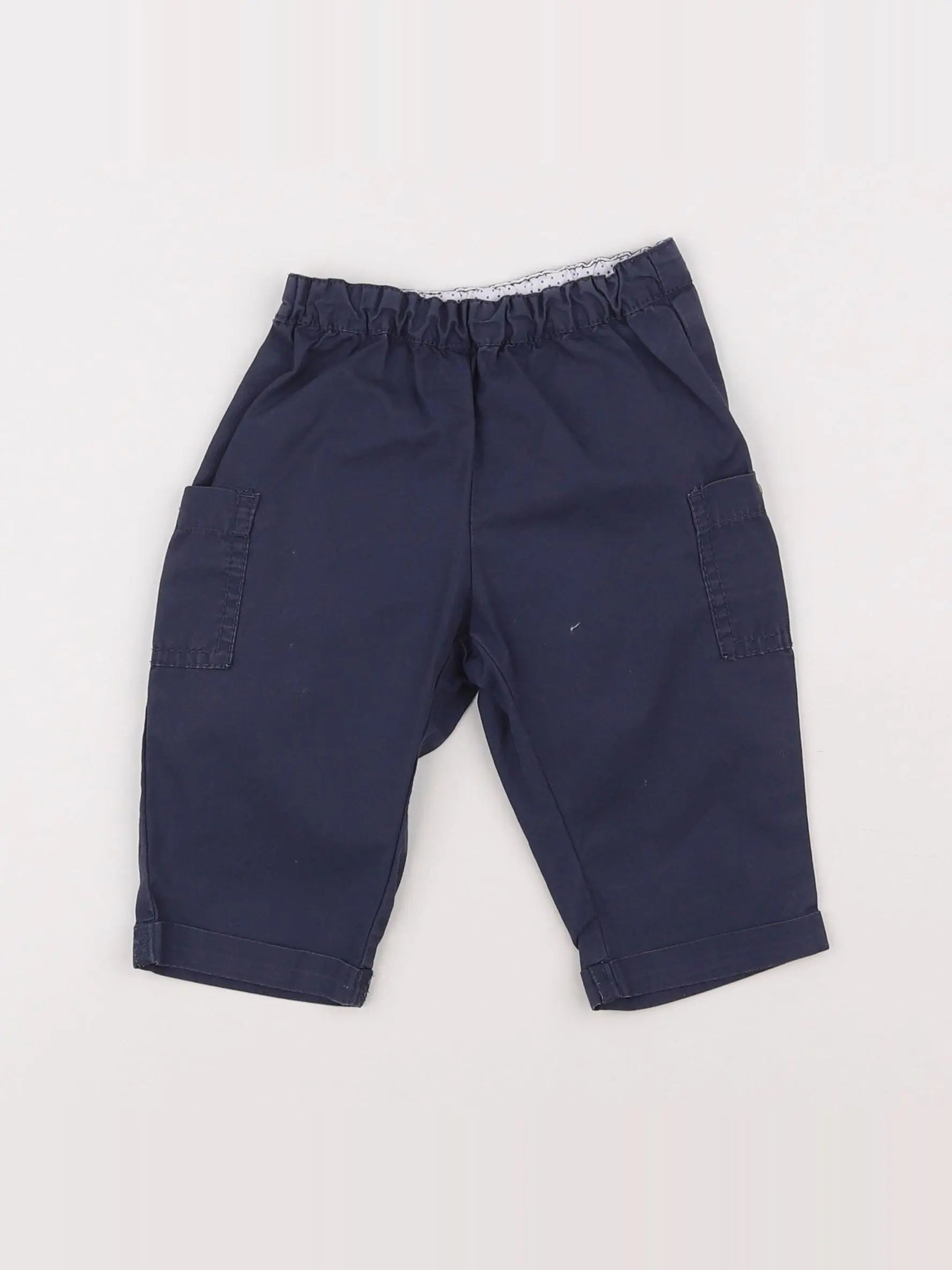Petit Bateau - pantalon bleu - 6 mois