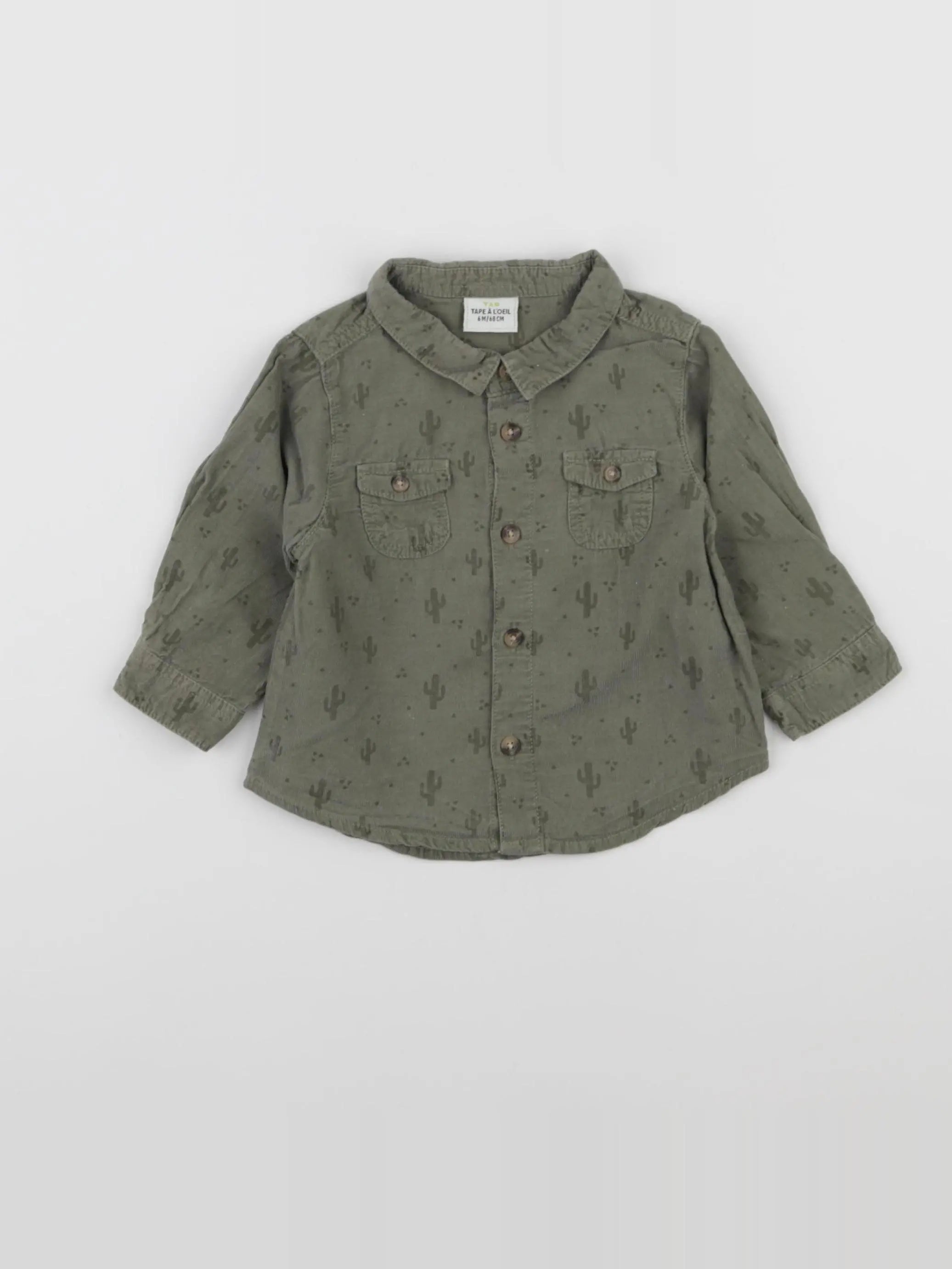 Tape à l'oeil - chemise vert - 6 mois