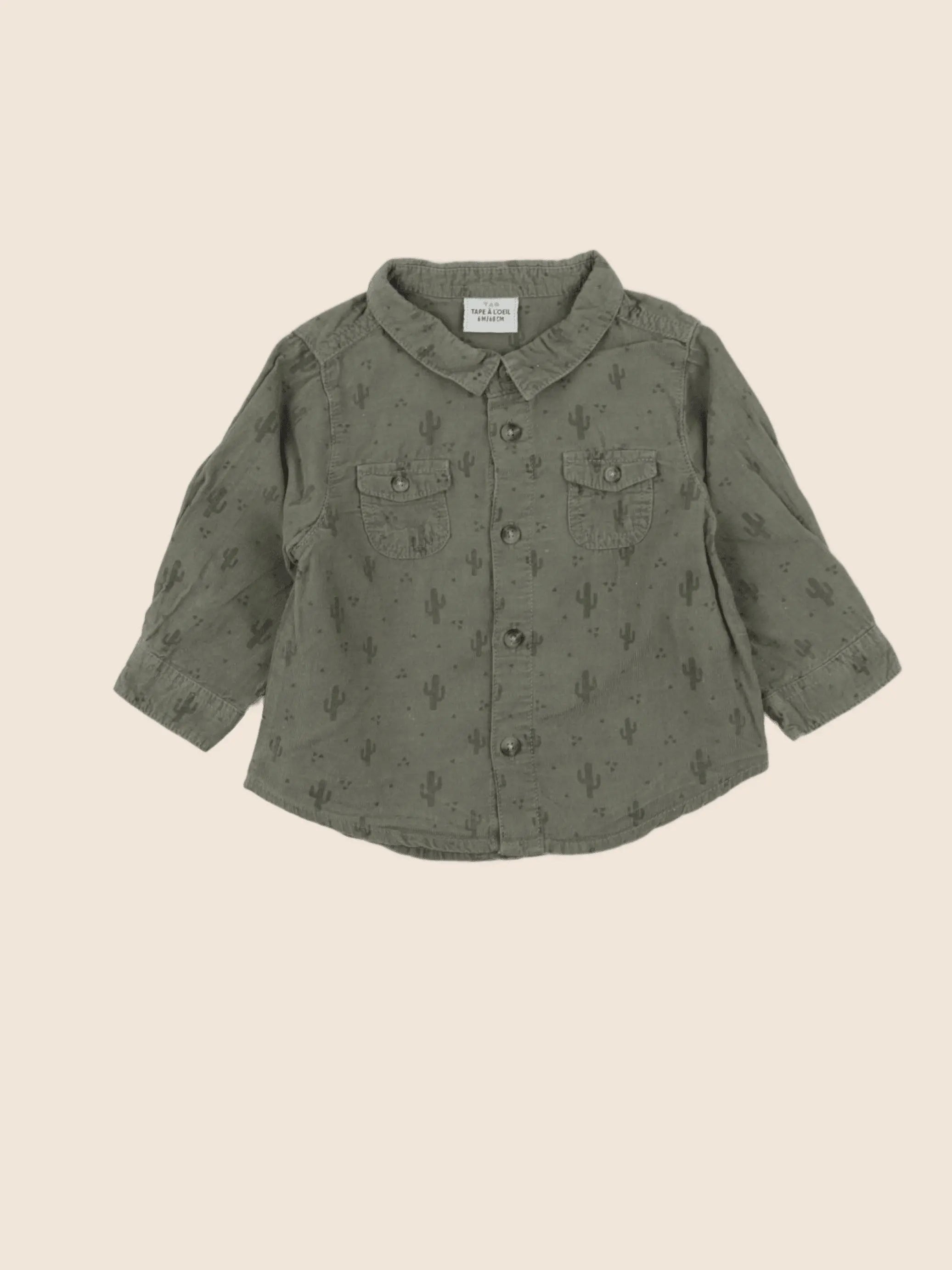 Tape à l'oeil - chemise vert - 6 mois
