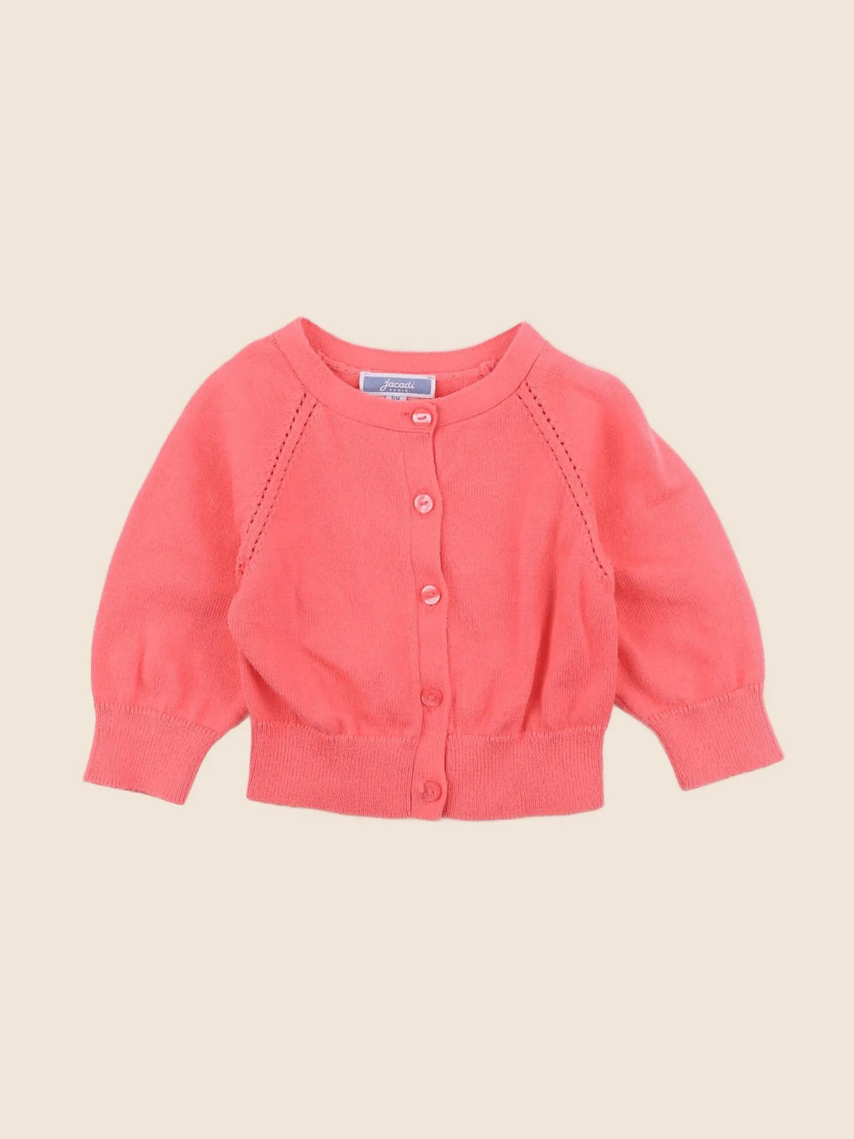 Jacadi - gilet rose - 6 mois