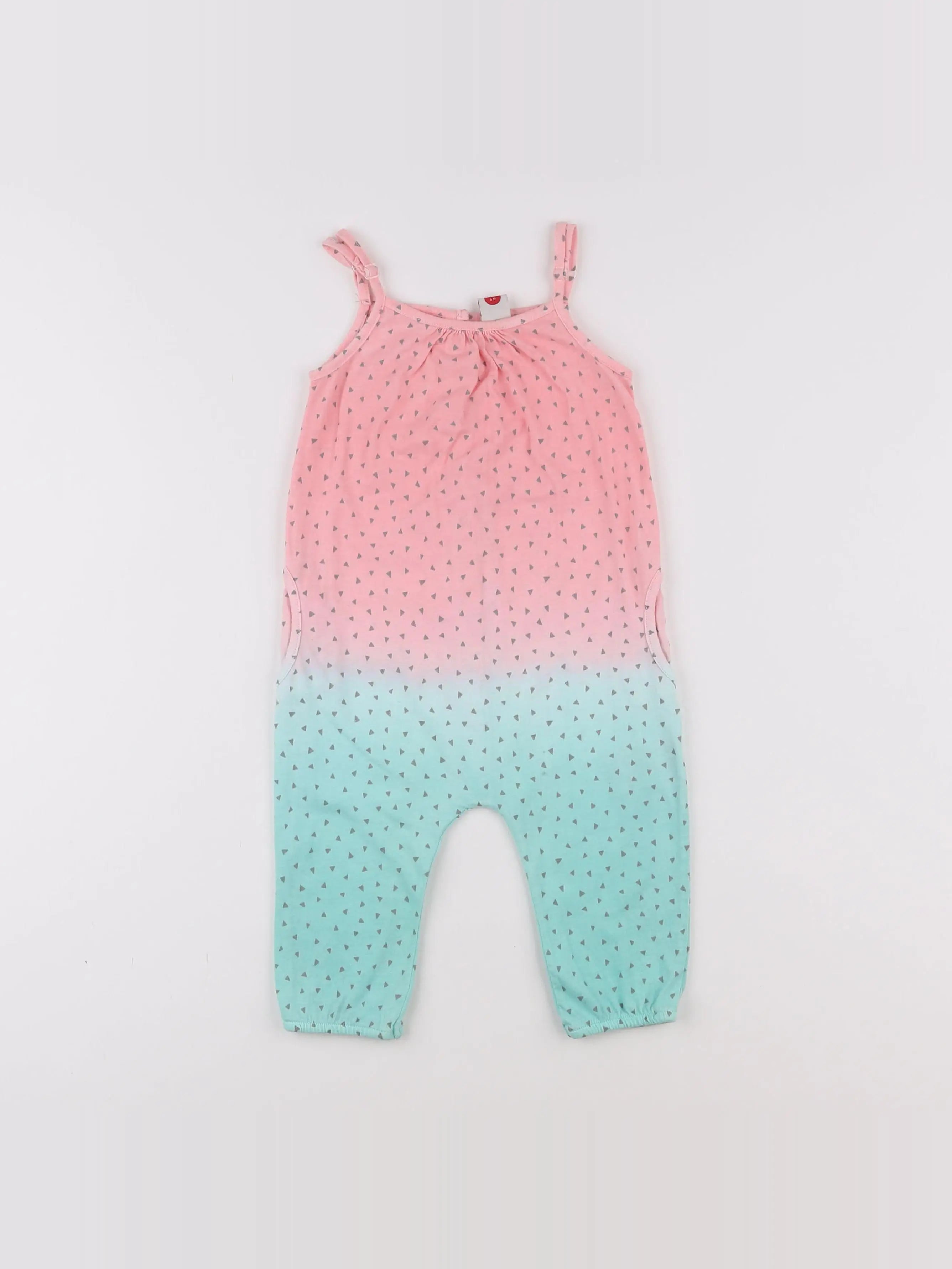 Play Up - combinaison vert, rose - 6 mois