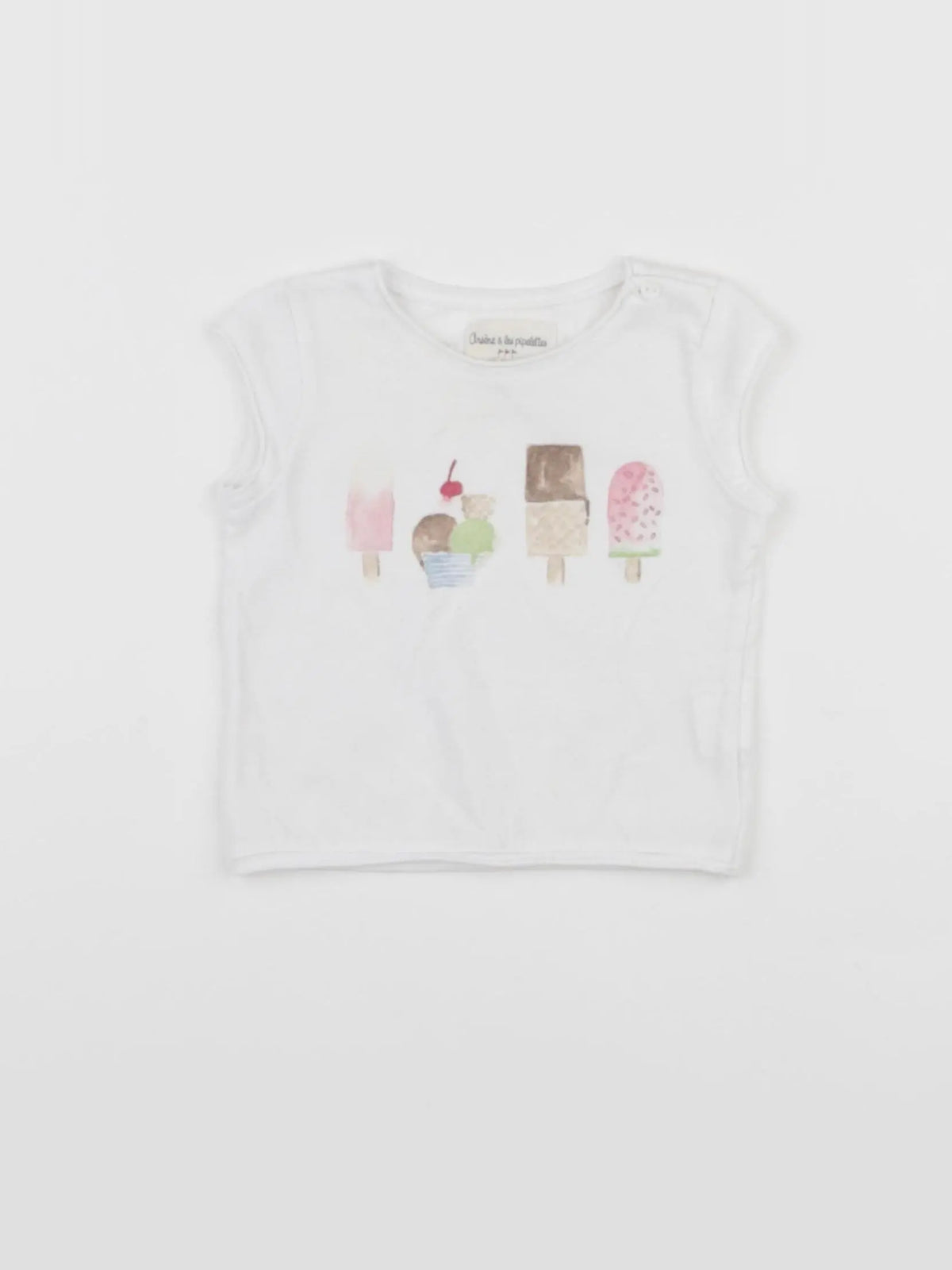 Arsène et les pipelettes - tee-shirt blanc - 6 mois