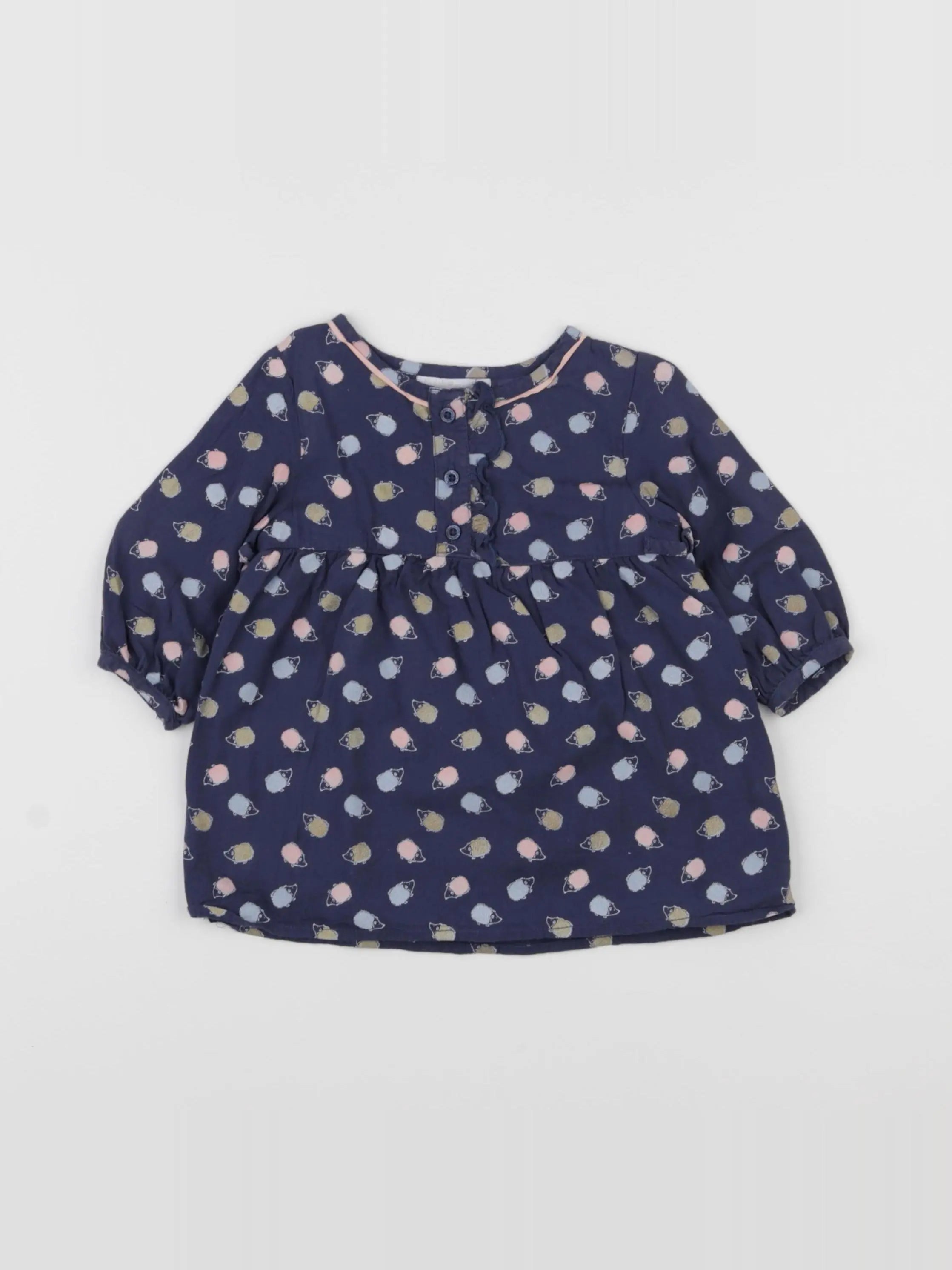 Cadet Rousselle - robe bleu - 6 mois