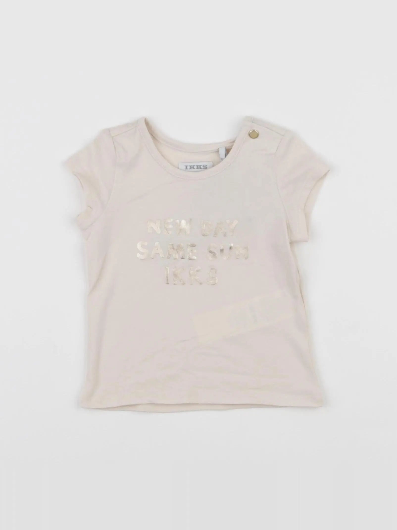 IKKS - tee-shirt rose, or - 6 mois