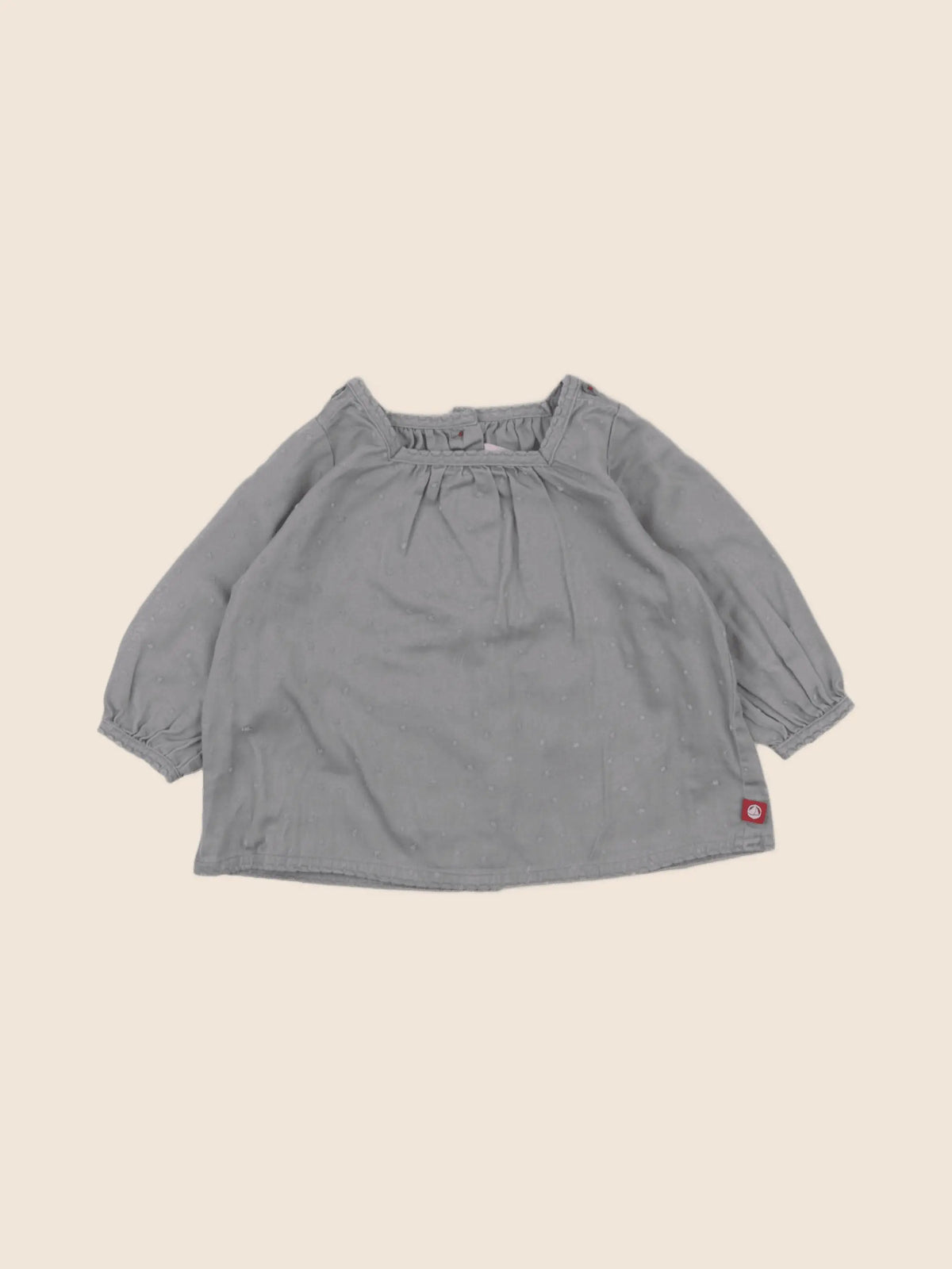 Petit Bateau - blouse gris - 6 mois