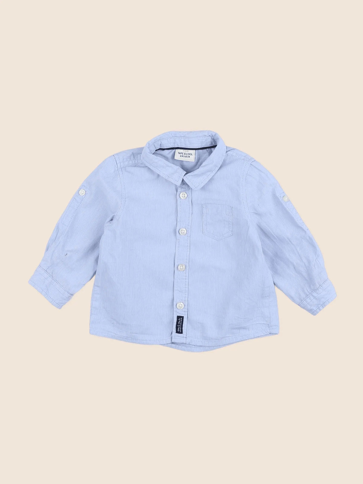 Tape à l'oeil - chemise bleu - 6 mois
