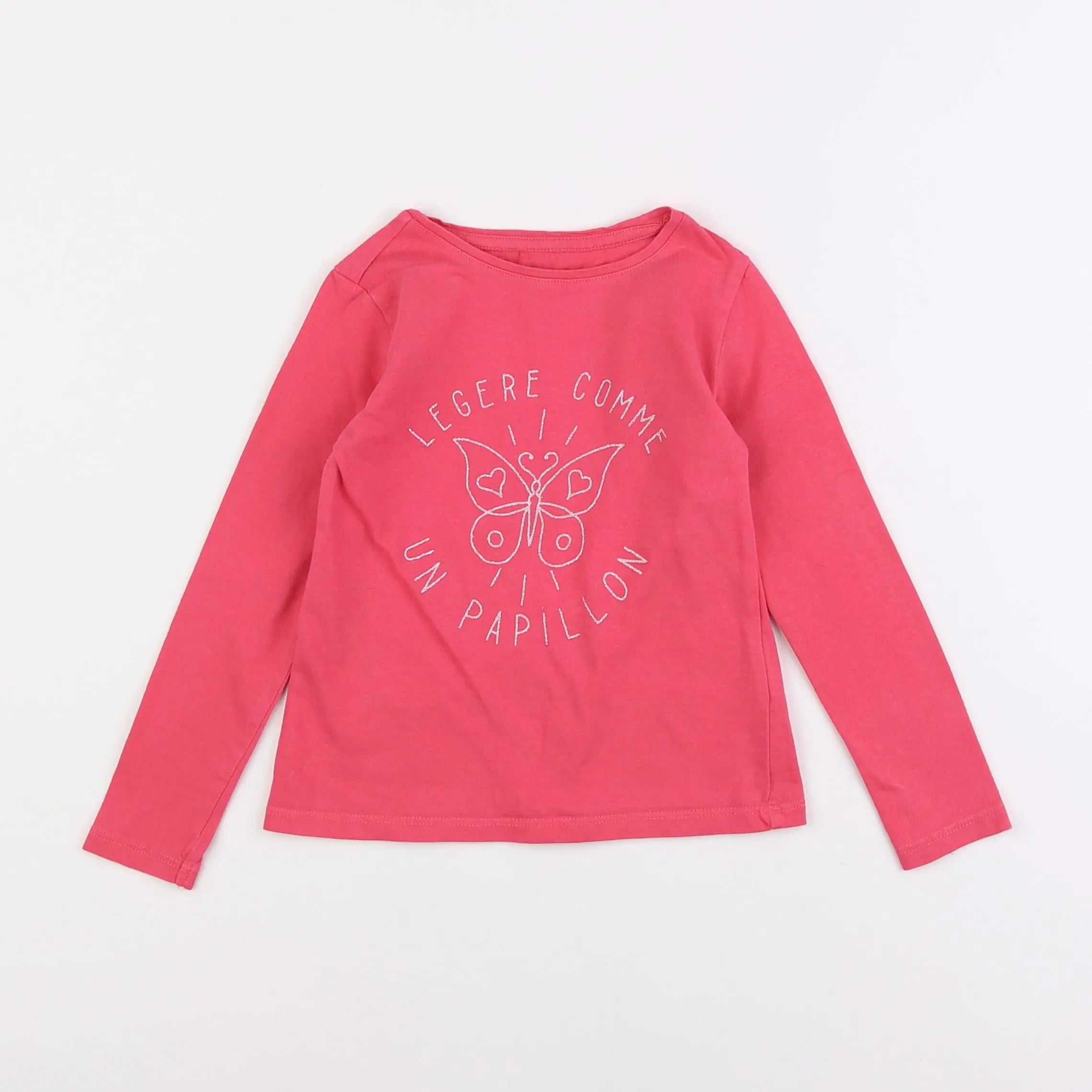 Vertbaudet - tee-shirt rose - 4 ans