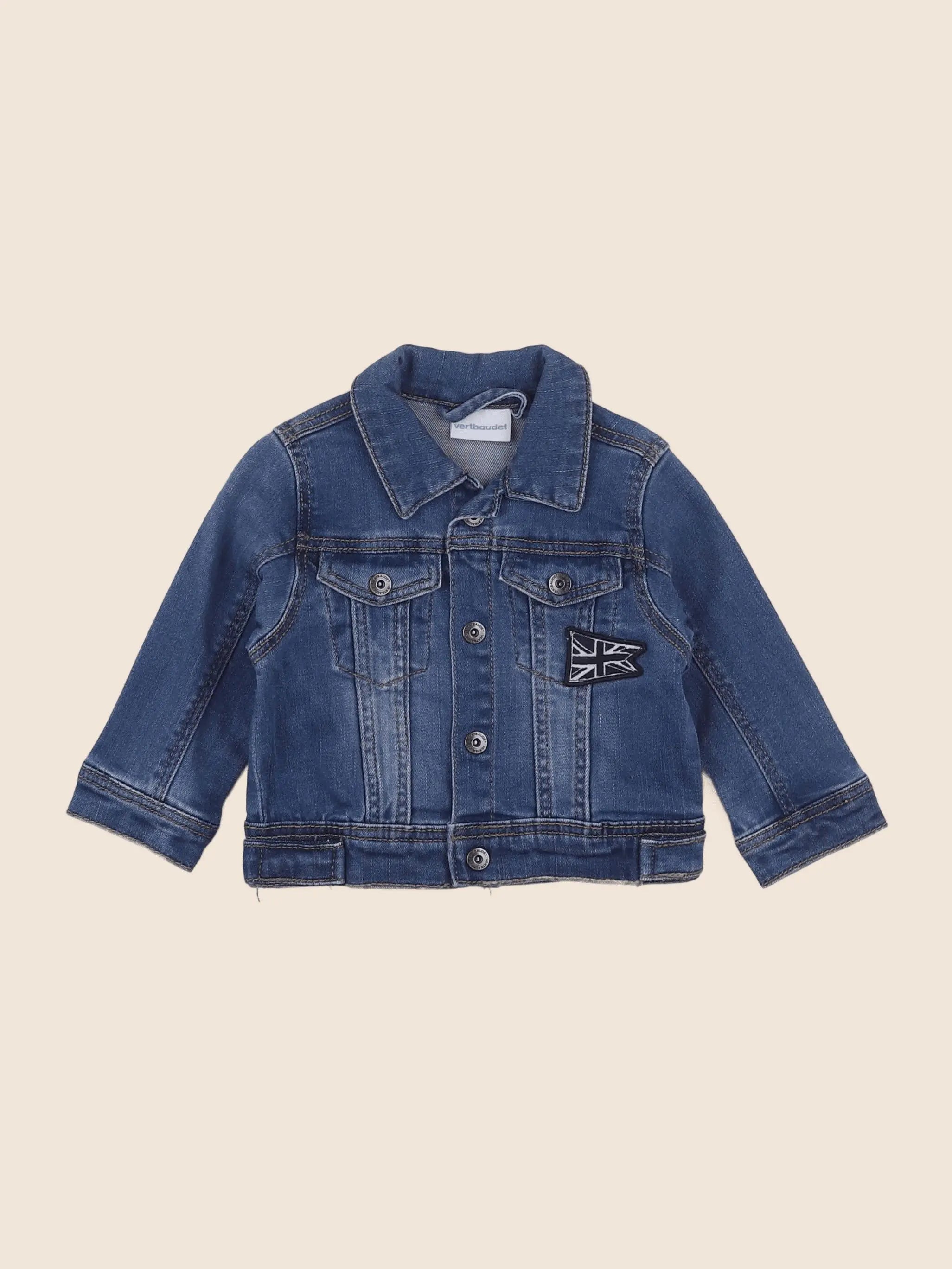 Vertbaudet - veste bleu - 9 mois