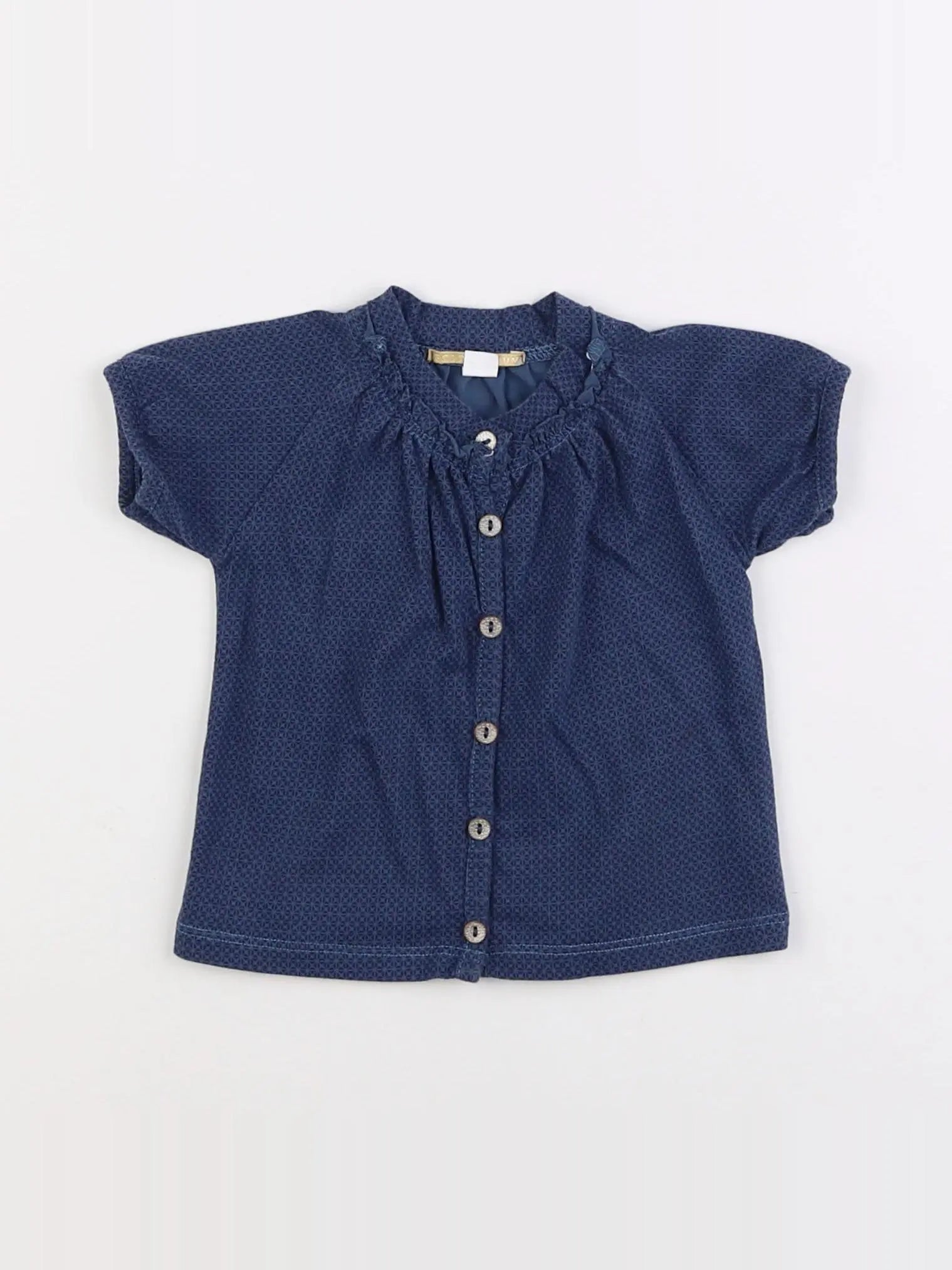Gold Belgium - blouse bleu - 9 mois